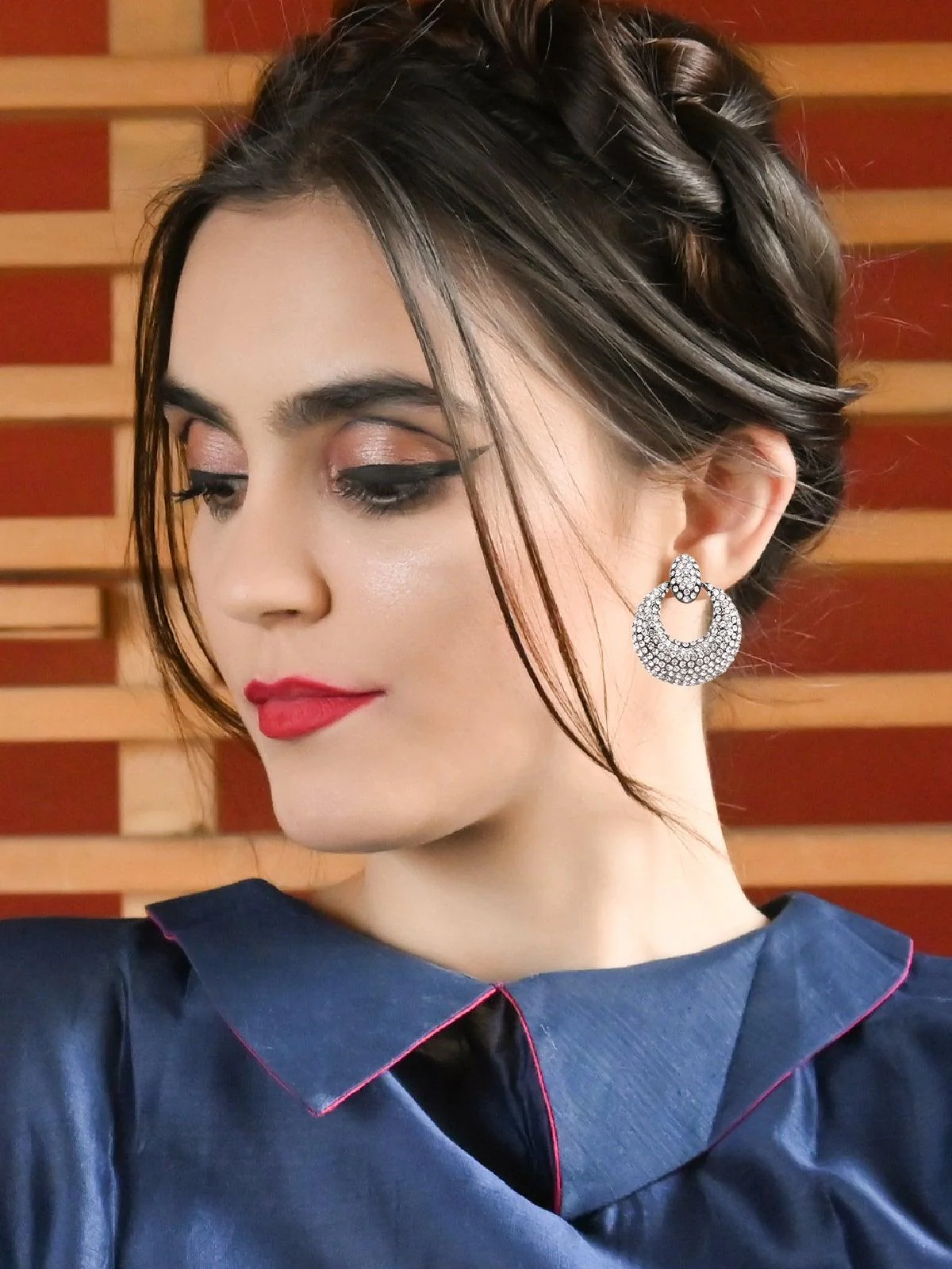 Odette Women Silver Metal Earrings - Image 2
