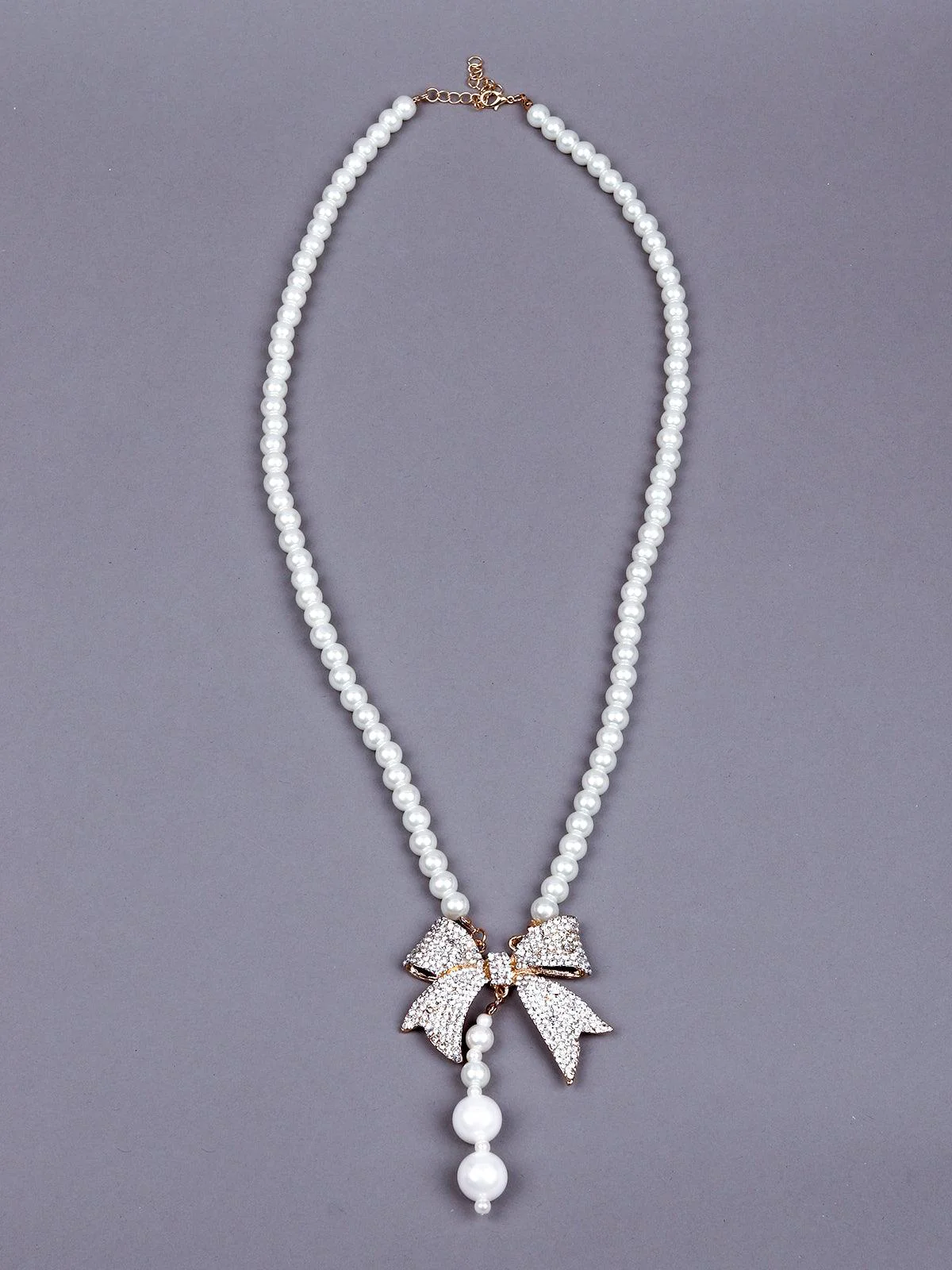 Odette Women White Metal Necklace - Image 3