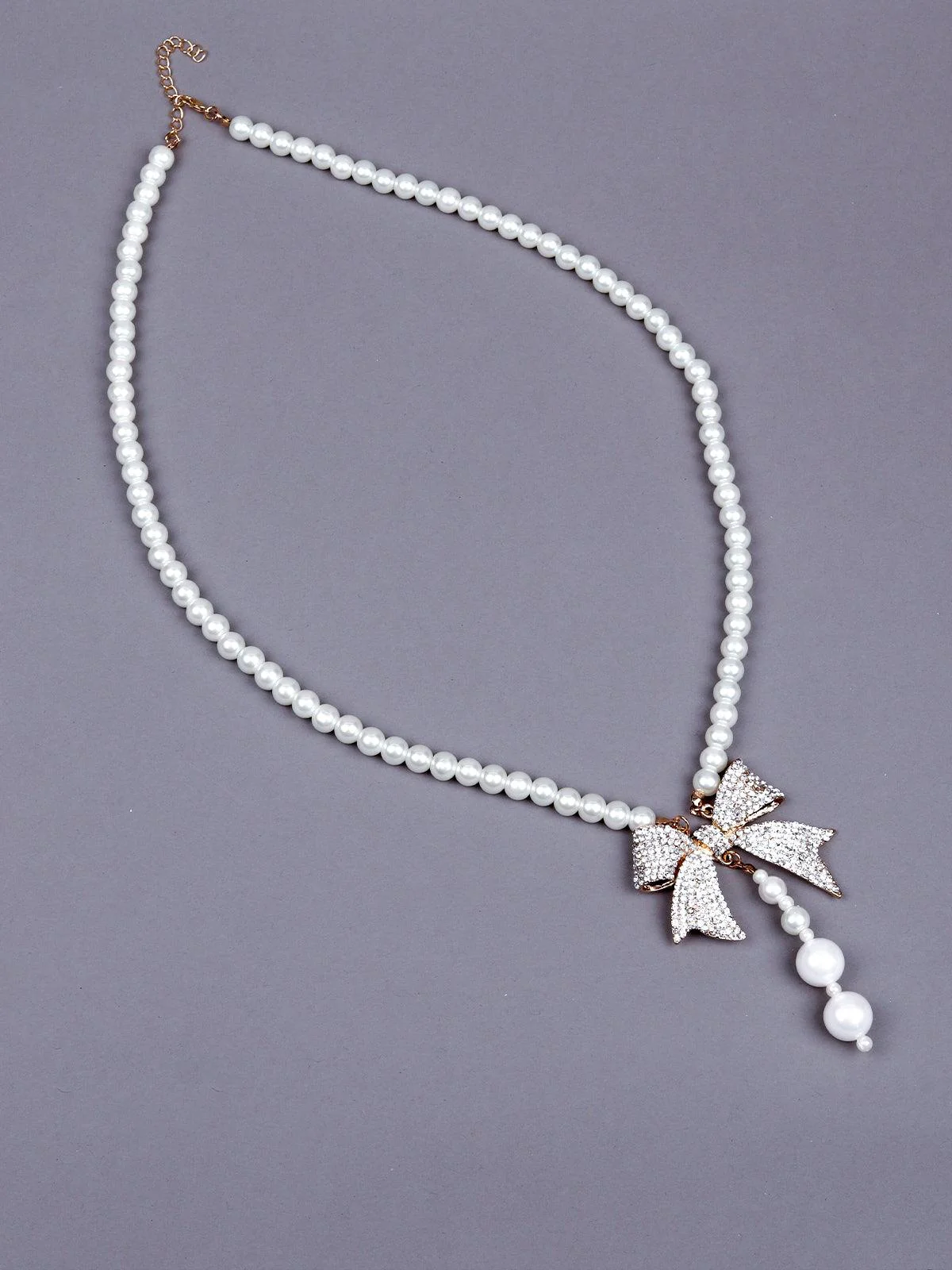 Odette Women White Metal Necklace - Image 4