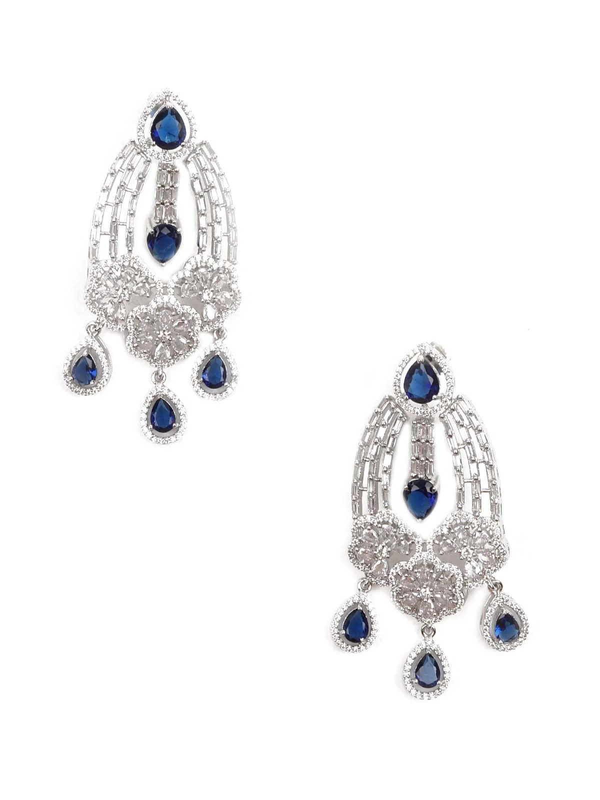 Odette Women Sparkling Diamond Studded Earrings - Image 4