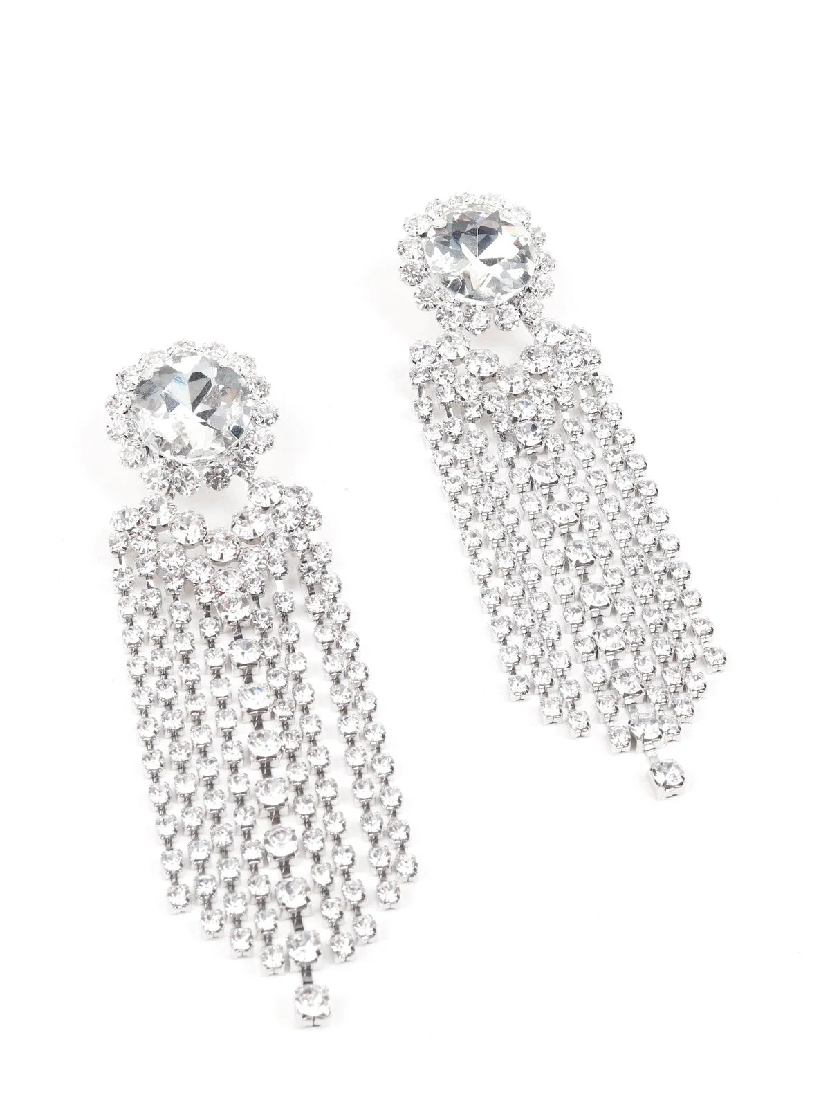 Odette Women Silver Metal Drop Earring - Image 6