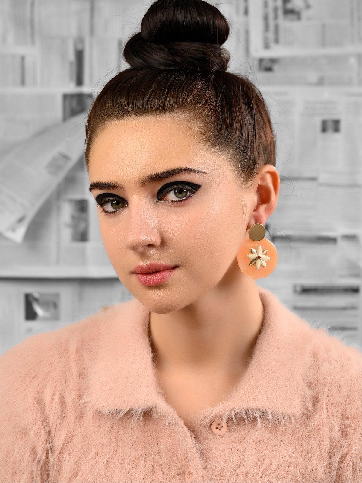 Odette Women Gold Metal Earrings - Image 2