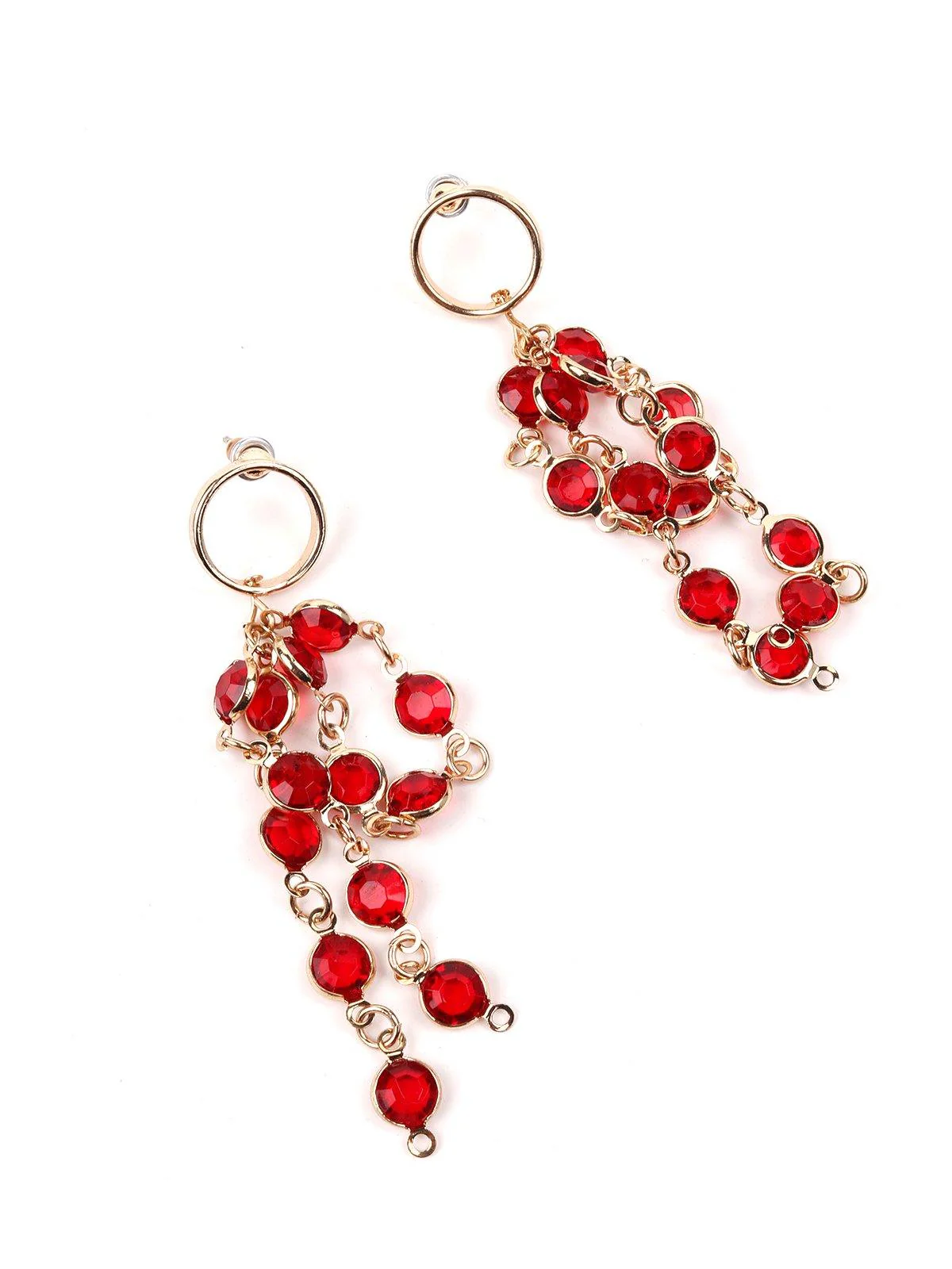 Odette Women Red Metal Earrings - Image 6