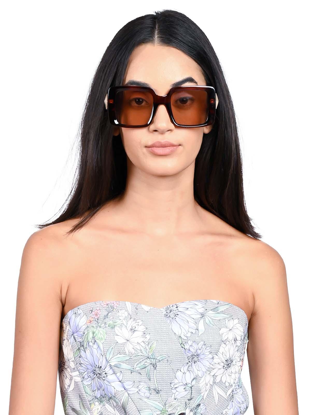 Odette Women Squared Red Oversized Sunglasses