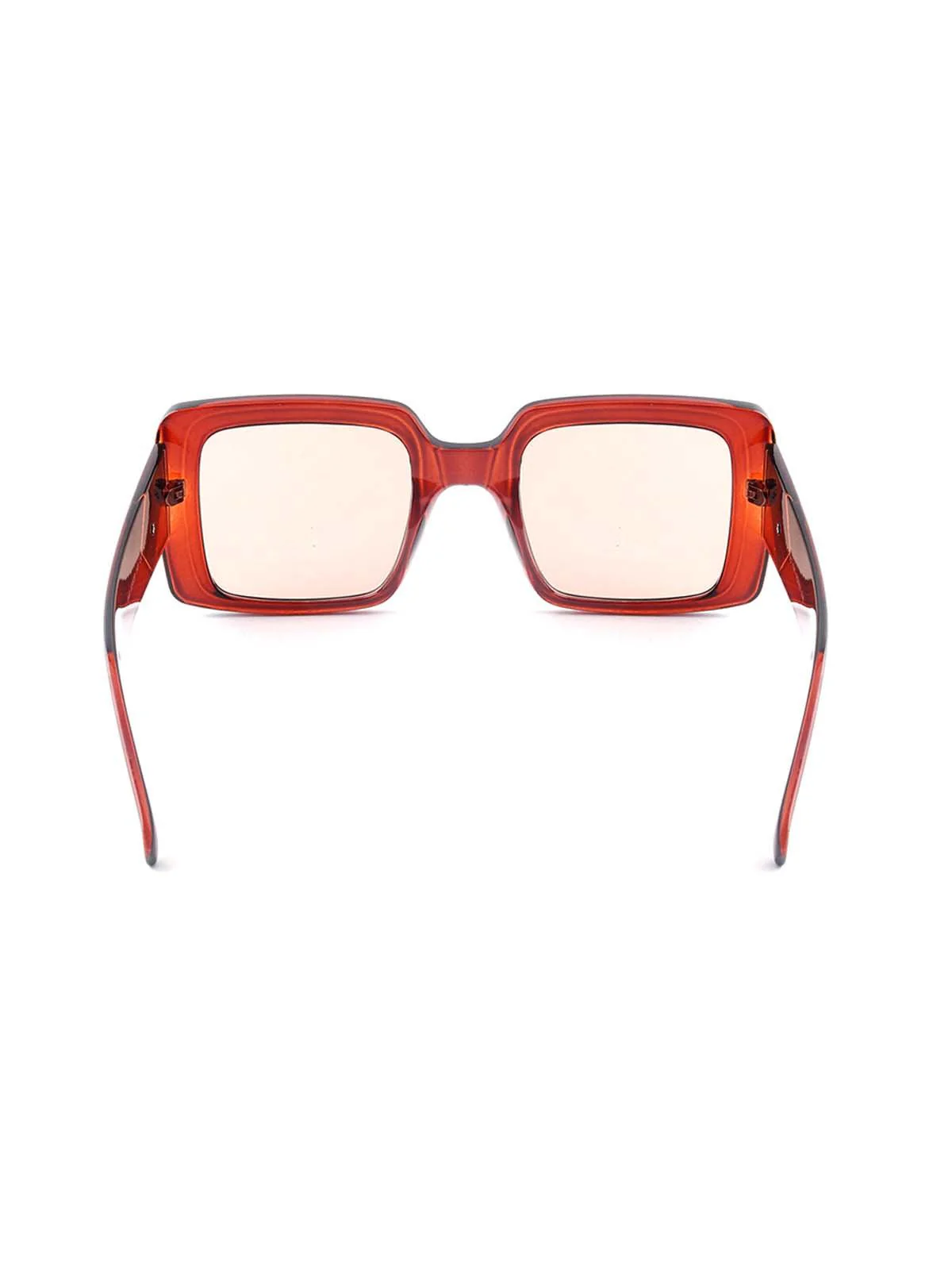 Odette Women Squared Red Oversized Sunglasses - Image 6