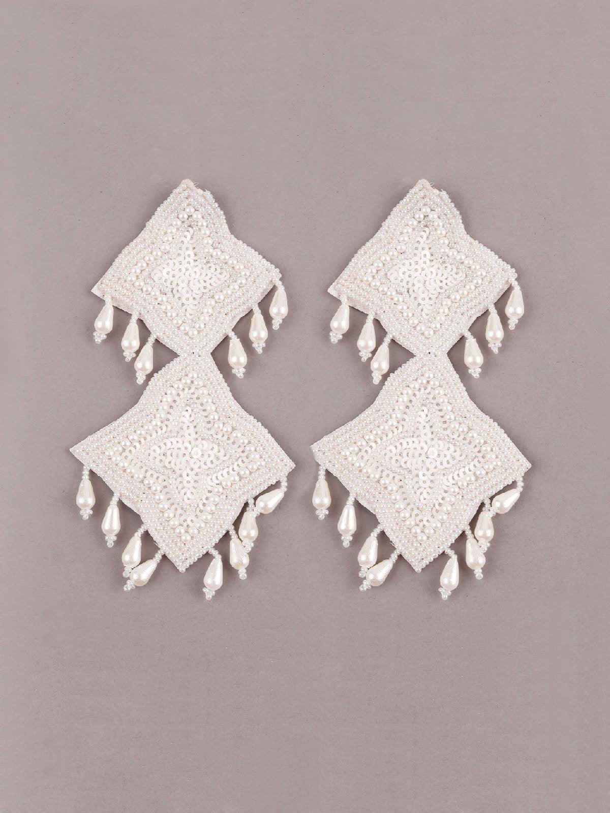 Odette Women White Metalearring - Image 3