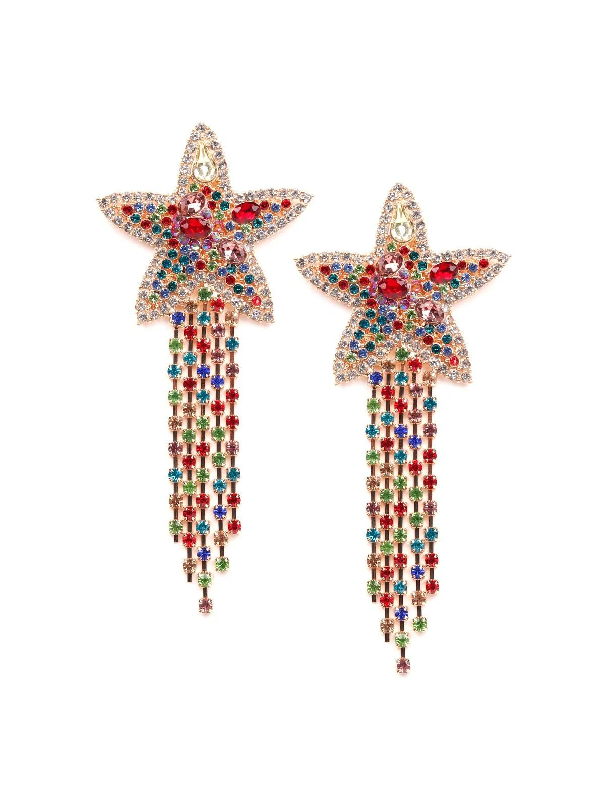 Odette Women Multicolour Metal Earrings - Image 3