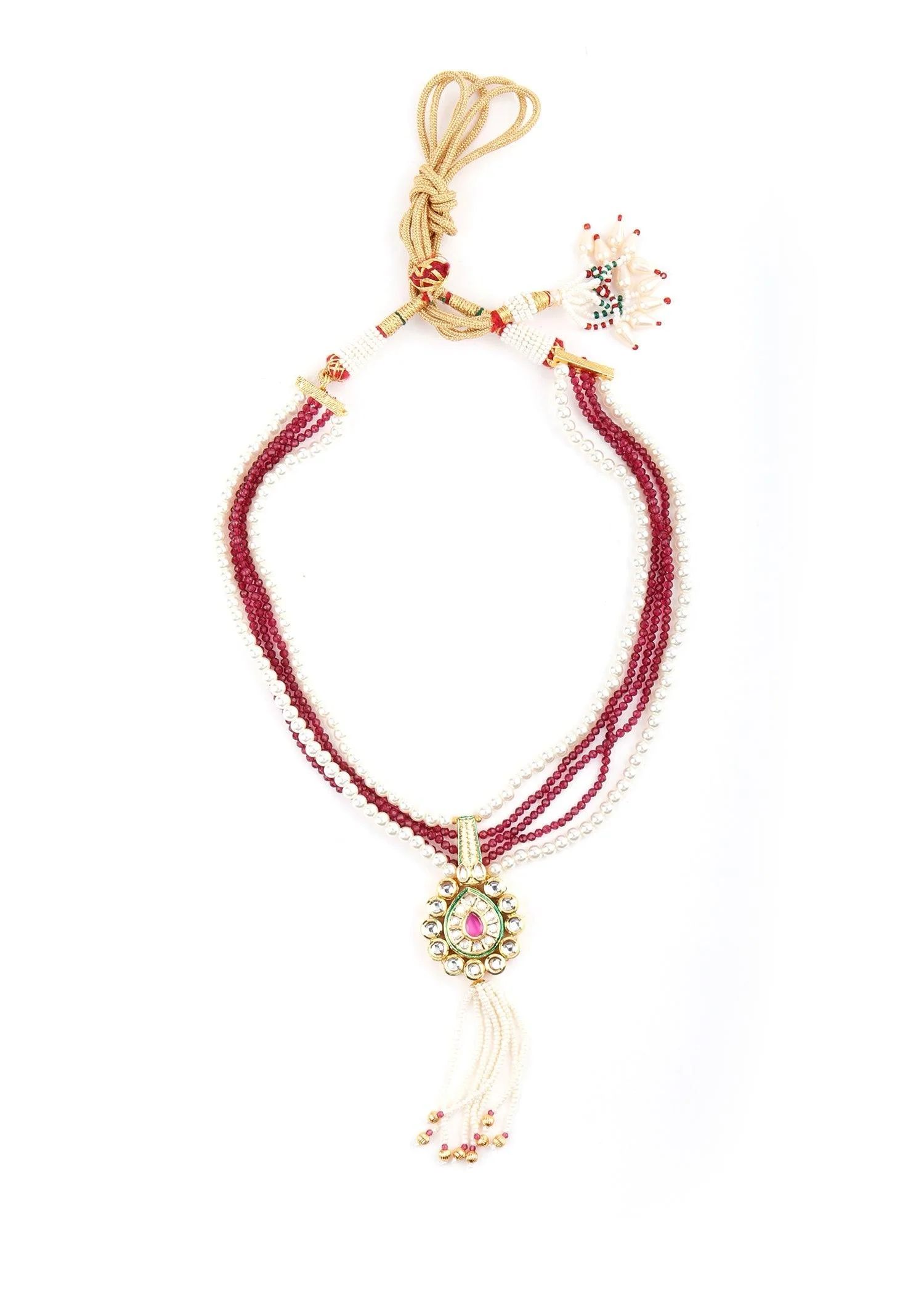 Odette Women Statement Multicolor Pearls Choker Set - Image 4