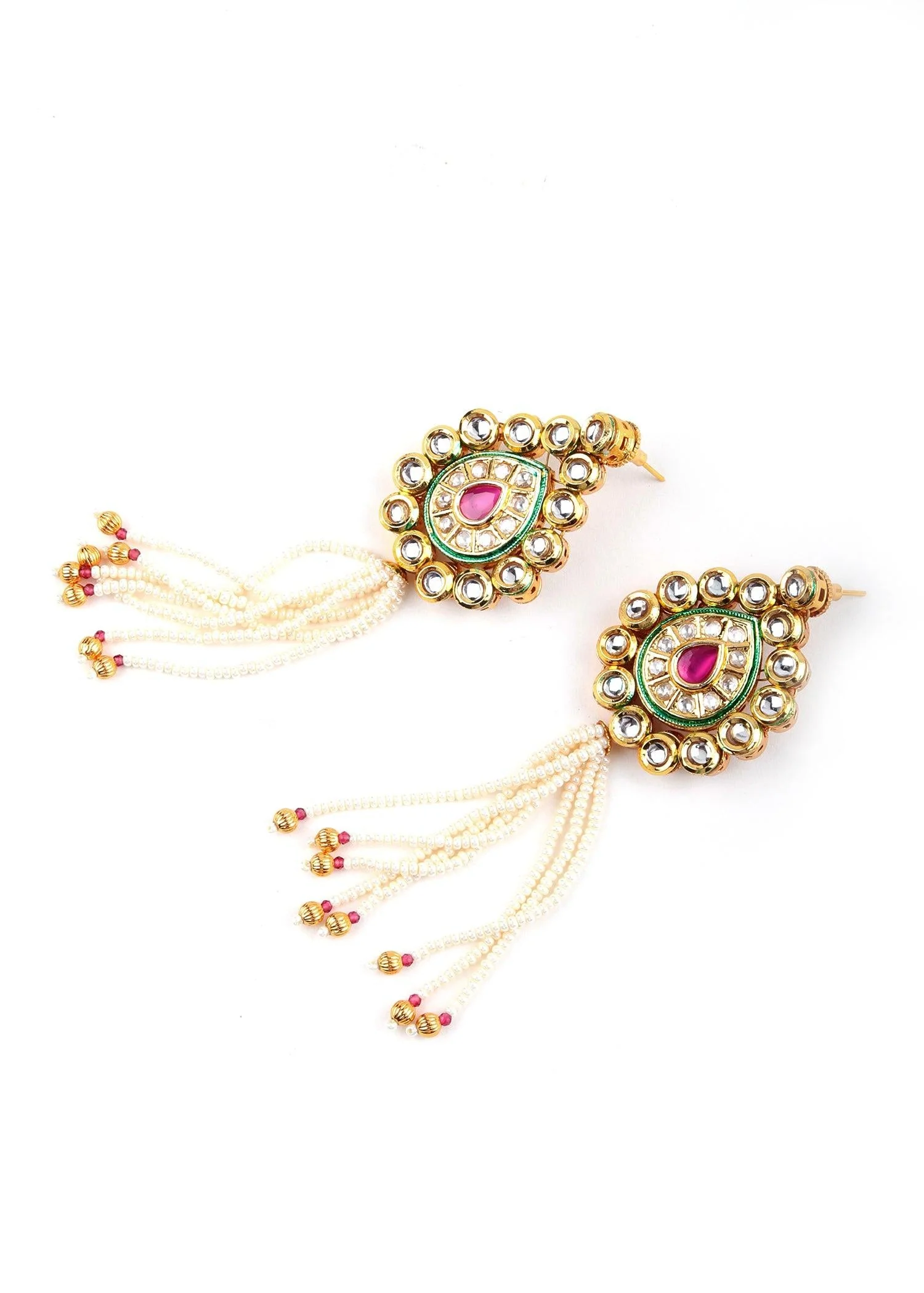 Odette Women Statement Multicolor Pearls Choker Set - Image 5