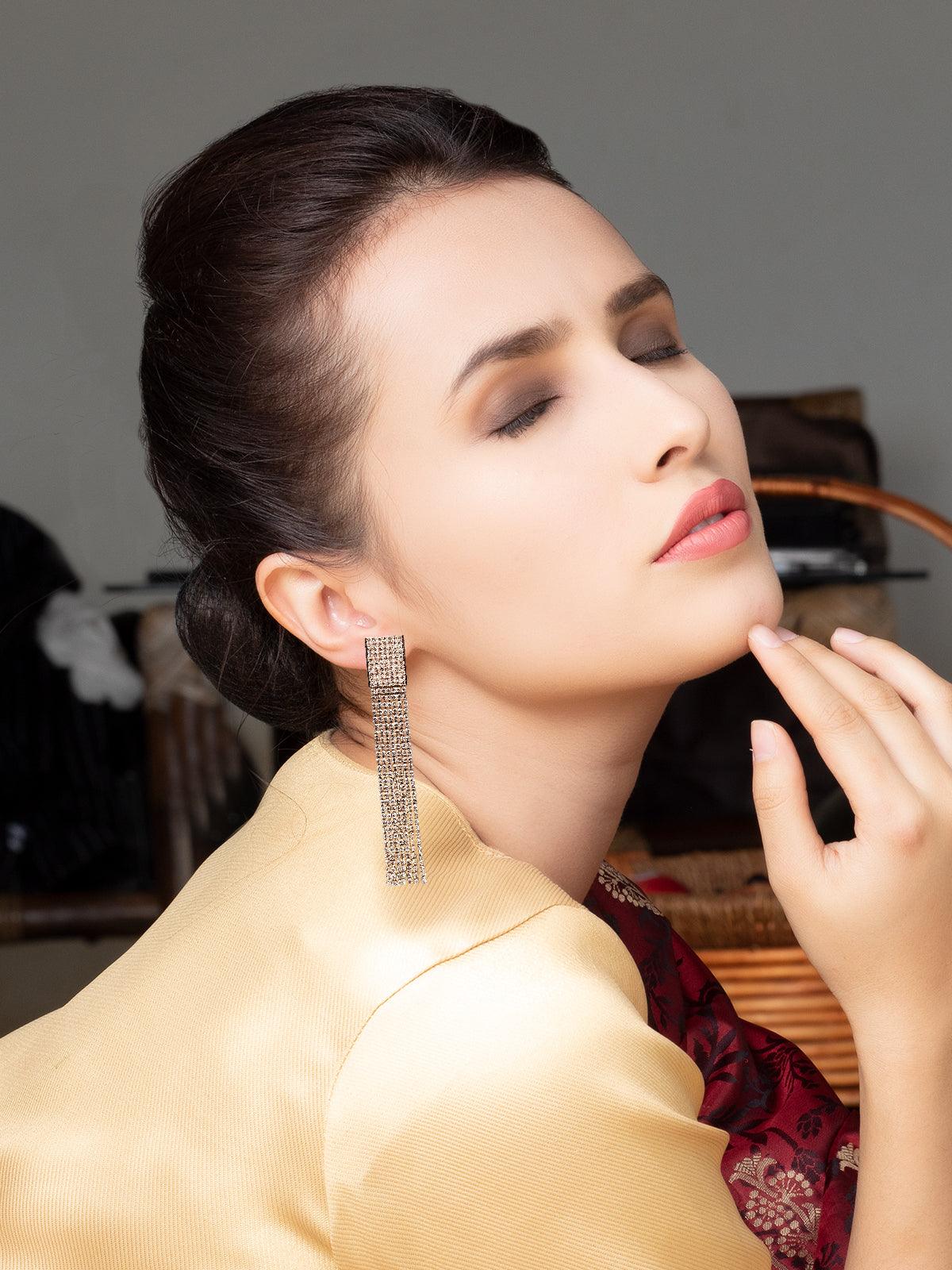 Odette Women Gold Metal Earrings - Image 2