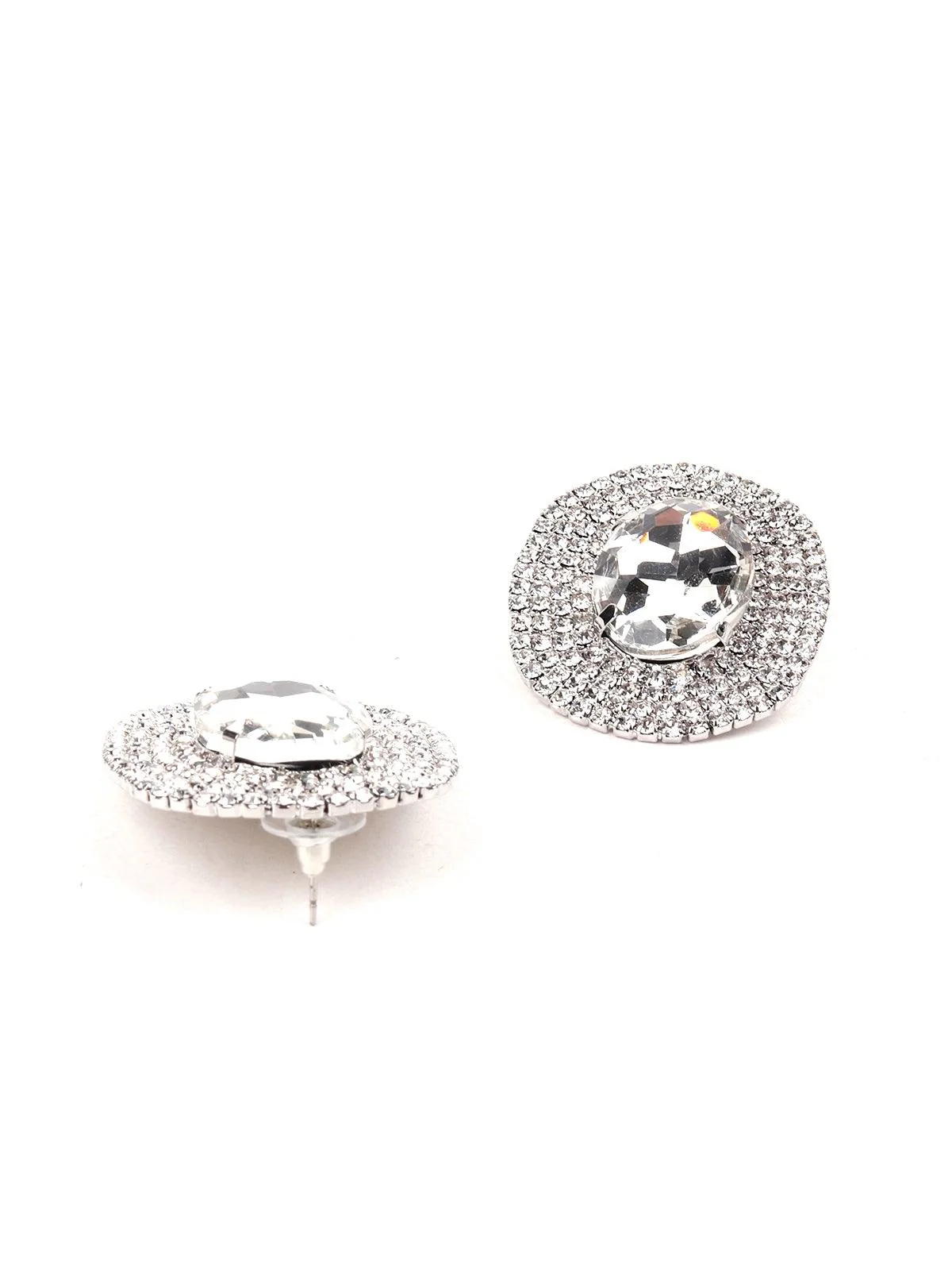 Odette Women Silver Metal Earrings - Image 5