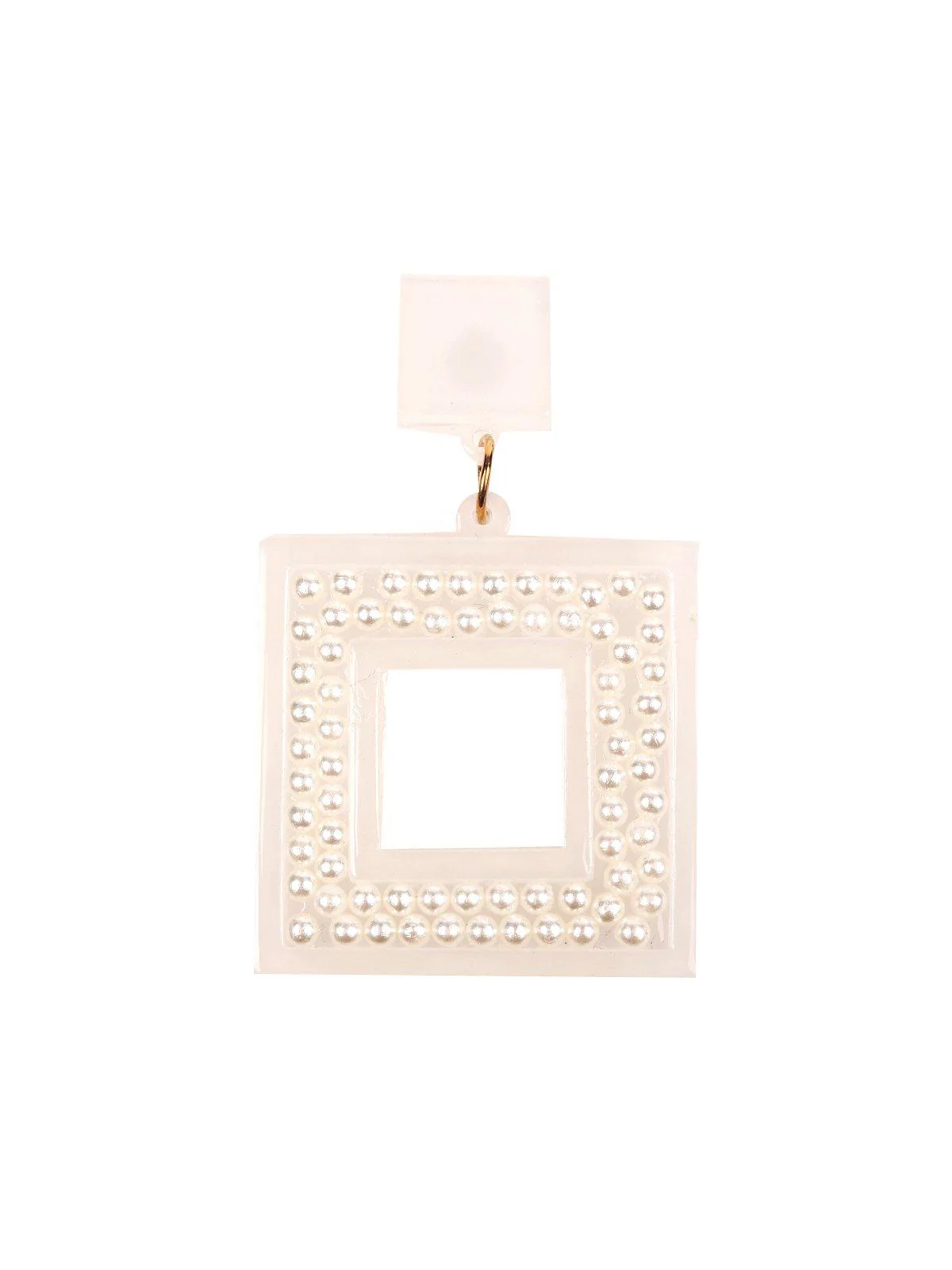 Odette Women White Metal Earrings - Image 4