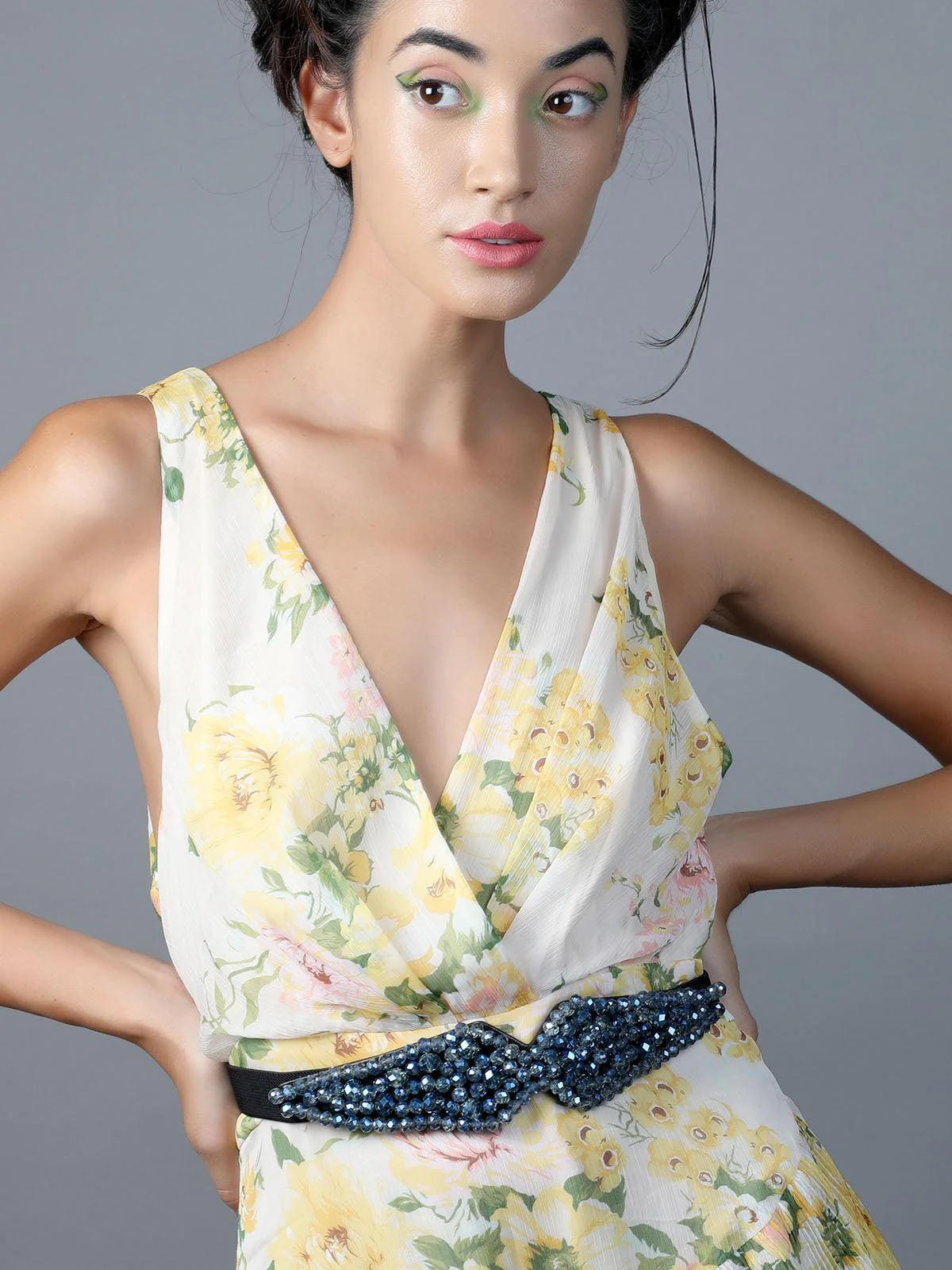 Odette Women Stunning Blue Statement Waist Belt