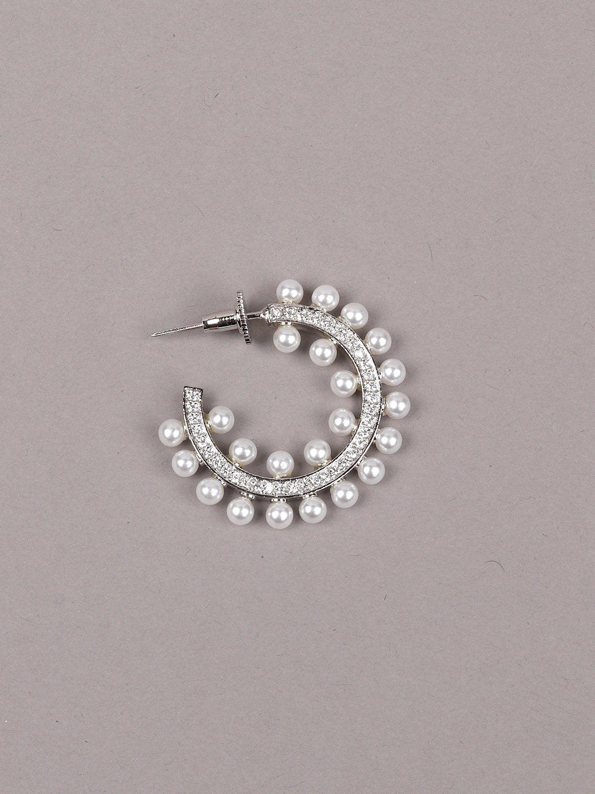 Odette Women Silver Metal Earrings - Image 4