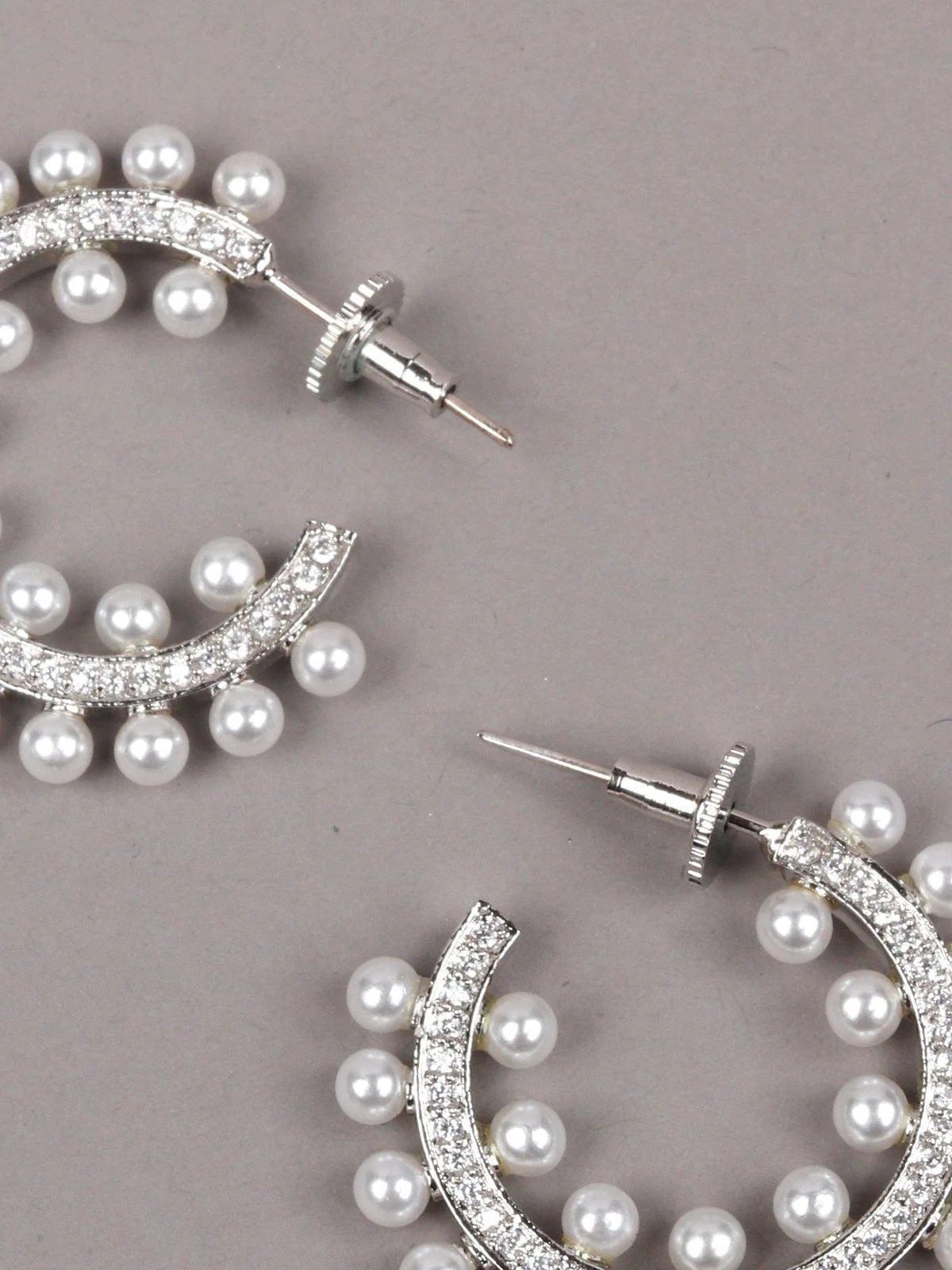 Odette Women Silver Metal Earrings - Image 5