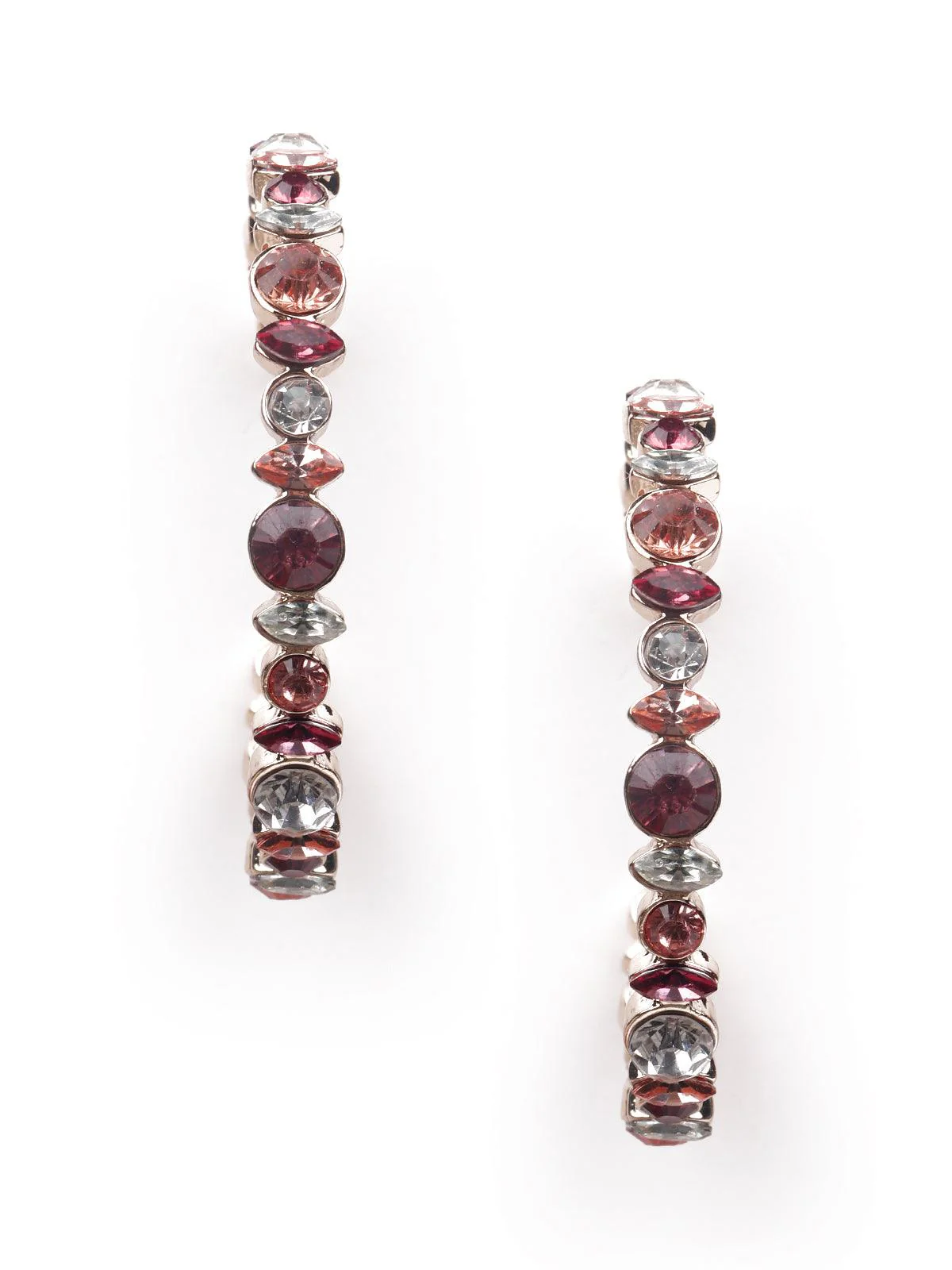 Odette Women Multicolour With Metal Hoop Earrings - Image 3