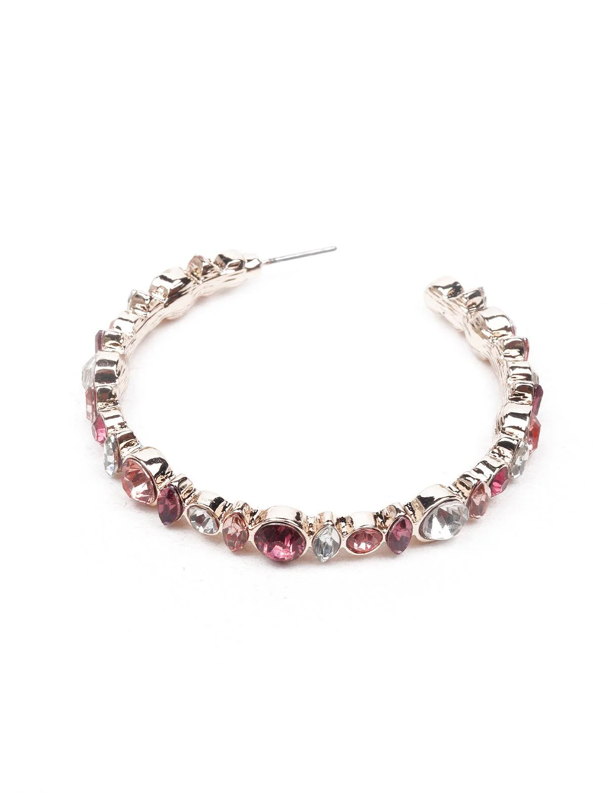 Odette Women Multicolour With Metal Hoop Earrings - Image 5