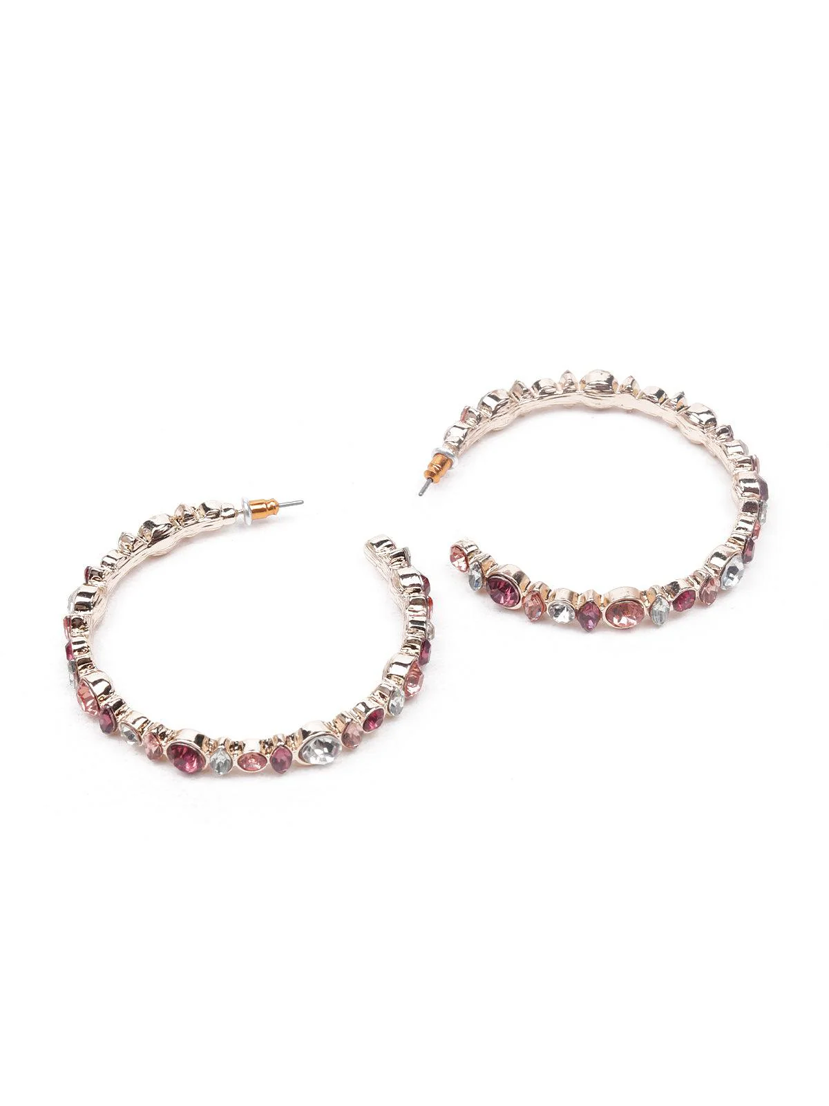 Odette Women Multicolour With Metal Hoop Earrings - Image 6