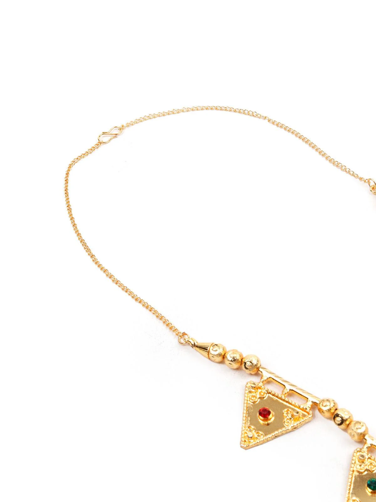 Odette Stunning Gold Long Necklace Set For Women - Image 5