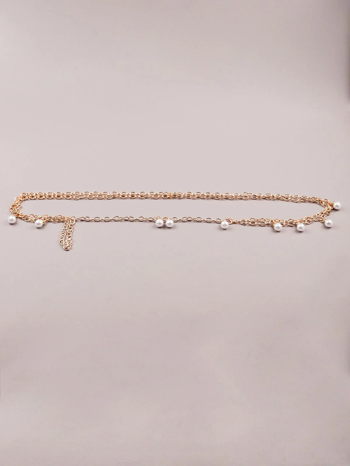 Odette Women Stunning Gold Mettalic Gold Chained Embellished Waist Belt - Image 3