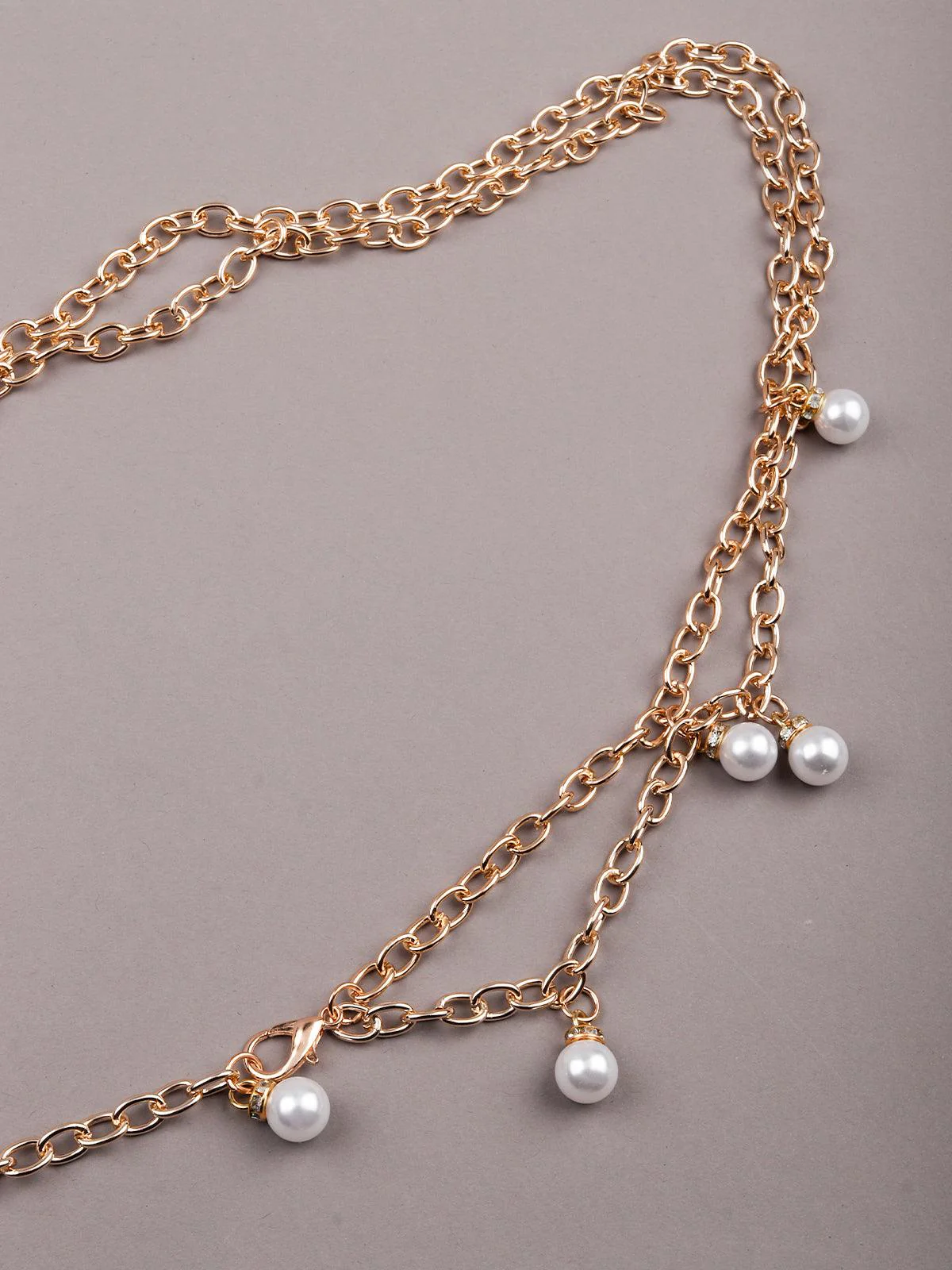 Odette Women Stunning Gold Mettalic Gold Chained Embellished Waist Belt - Image 5