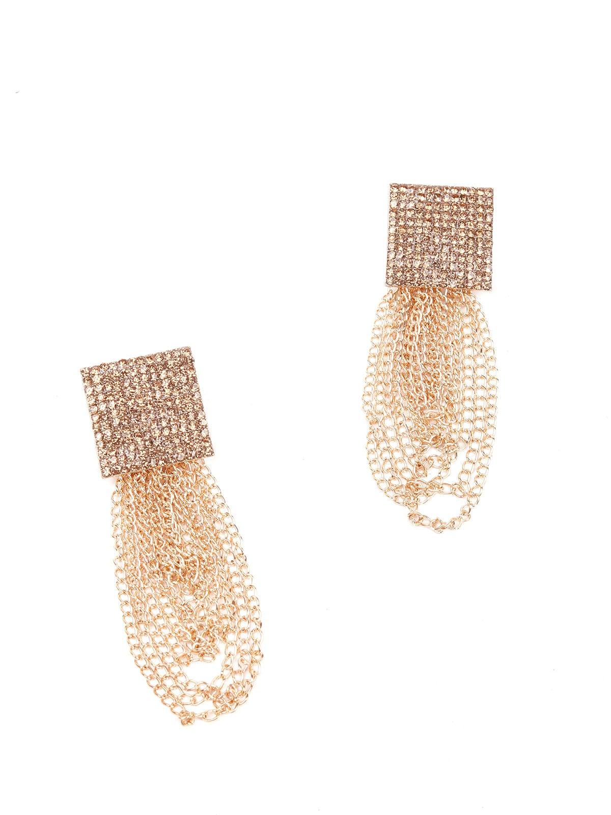Odette Women Gold Metal Drop Earrings - Image 6
