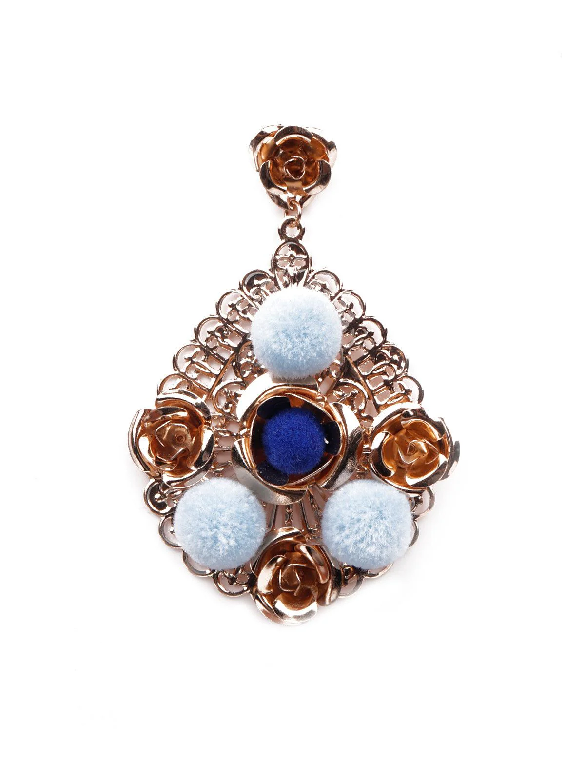 Odette Women Gold Tone Rosey Earrings - Image 4
