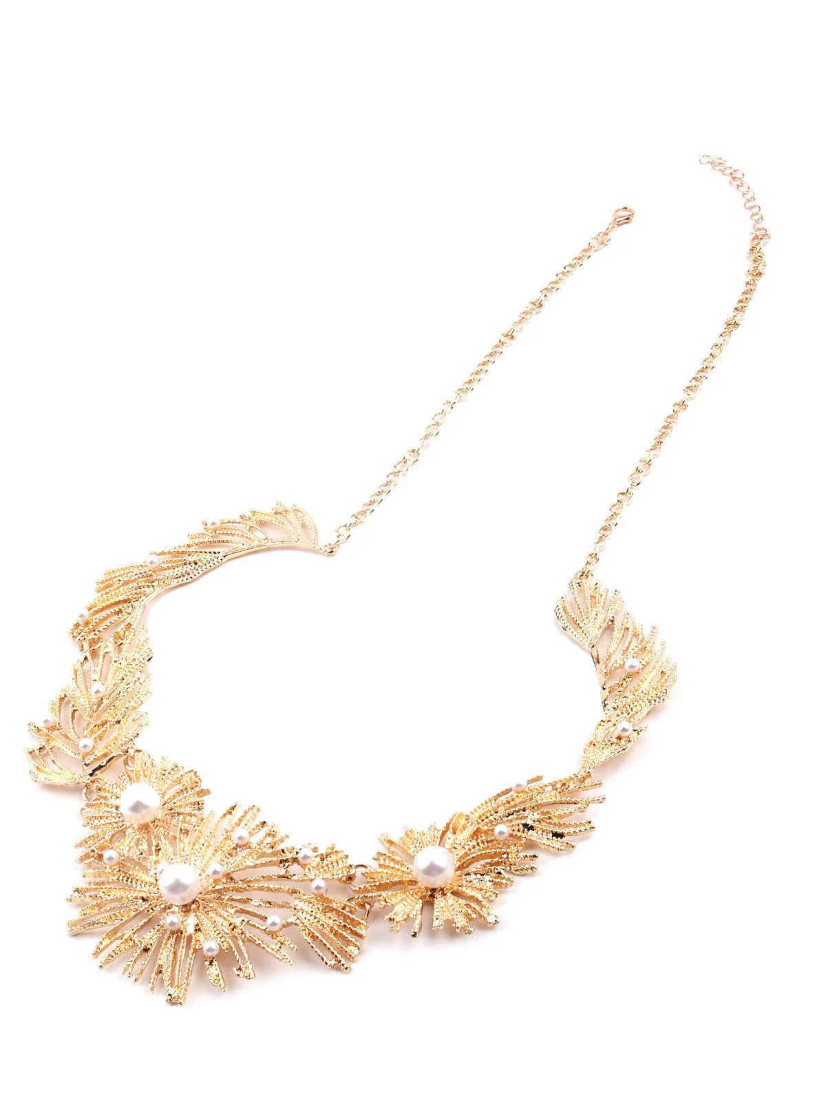 Odette Stunning Gold Tone Sparkly Necklace Set For Women - Image 4