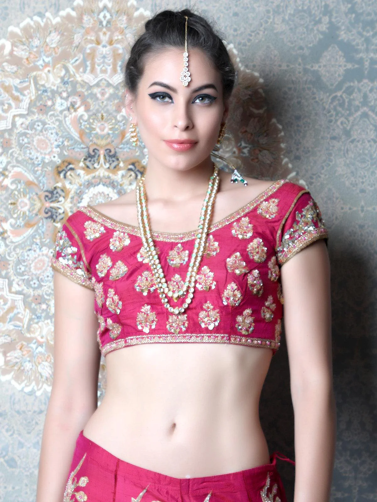 Odette Stunning Long Double Sided Necklace Set For Women - Image 2
