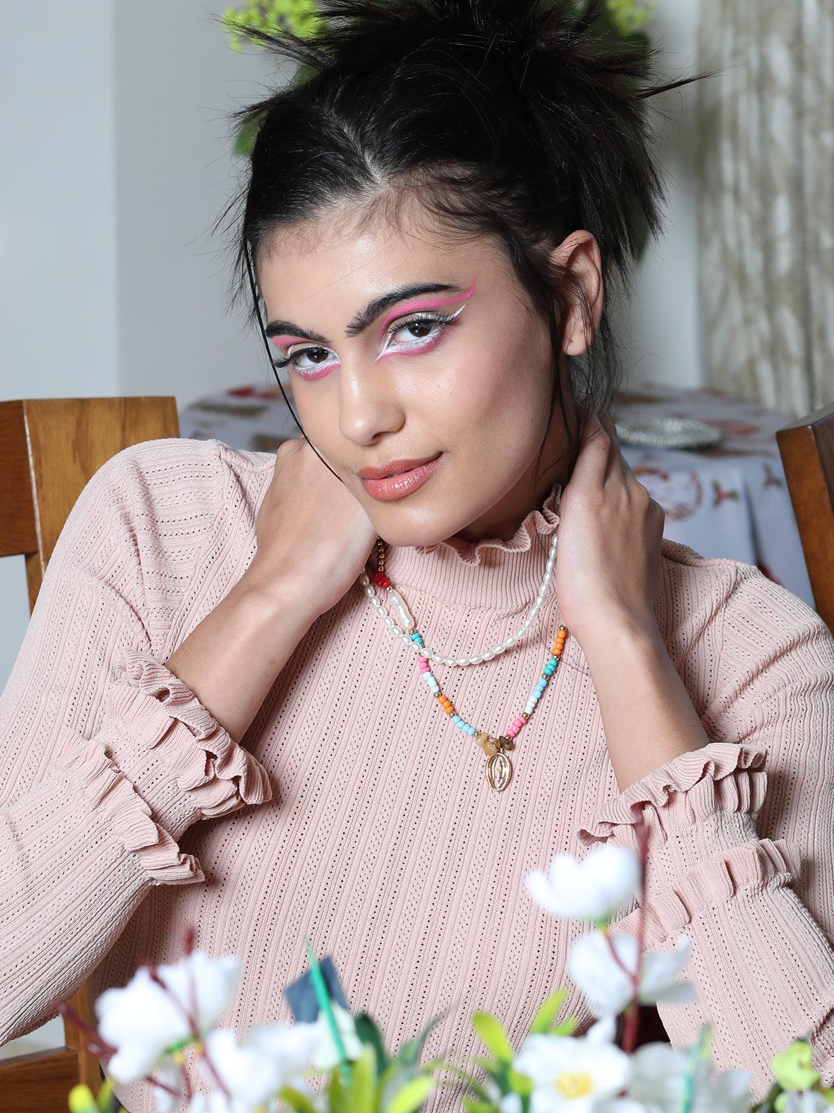 Odette Women Multicoloured Layeredmetal Necklace