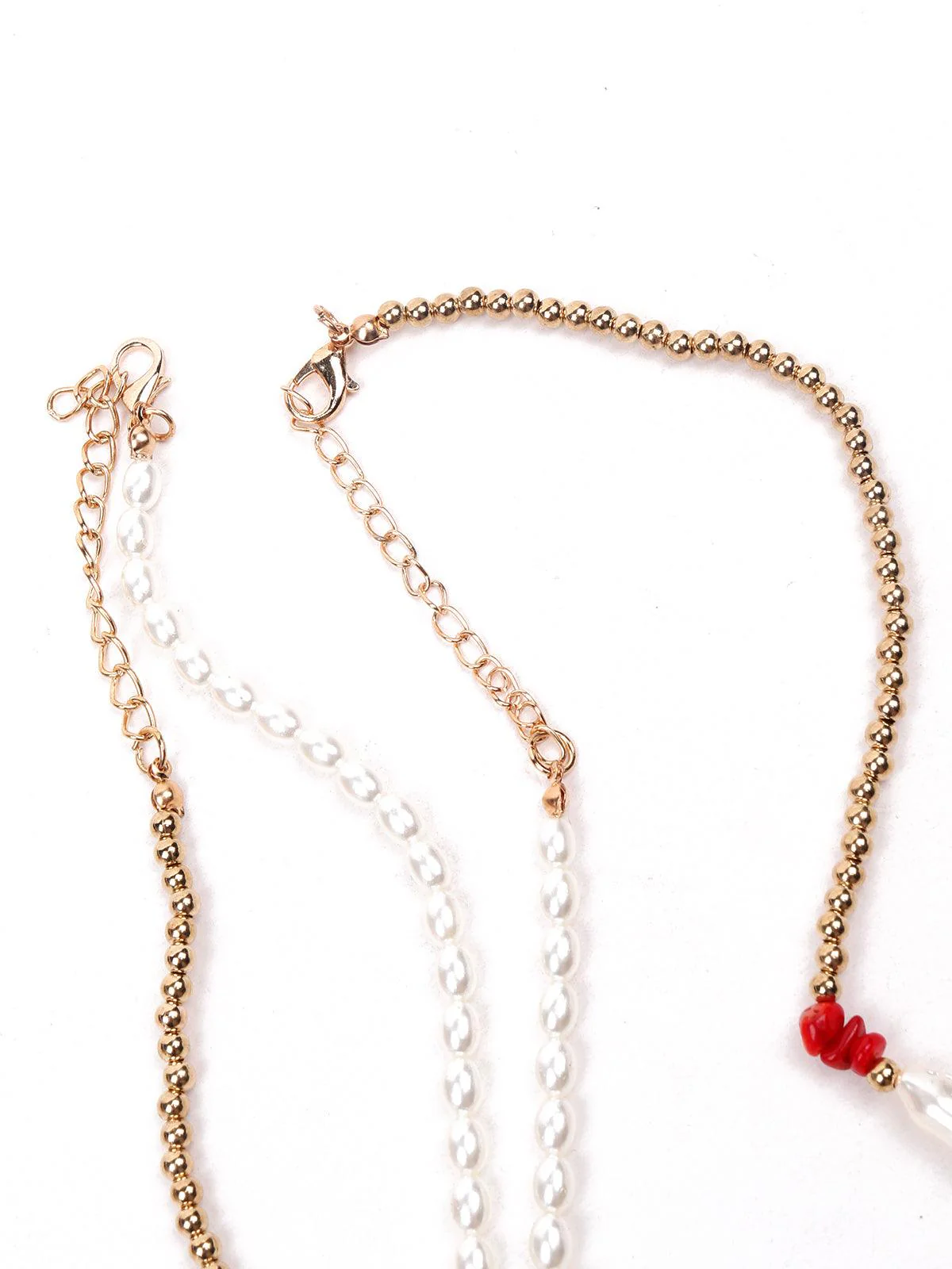 Odette Women Multicoloured Layeredmetal Necklace - Image 5