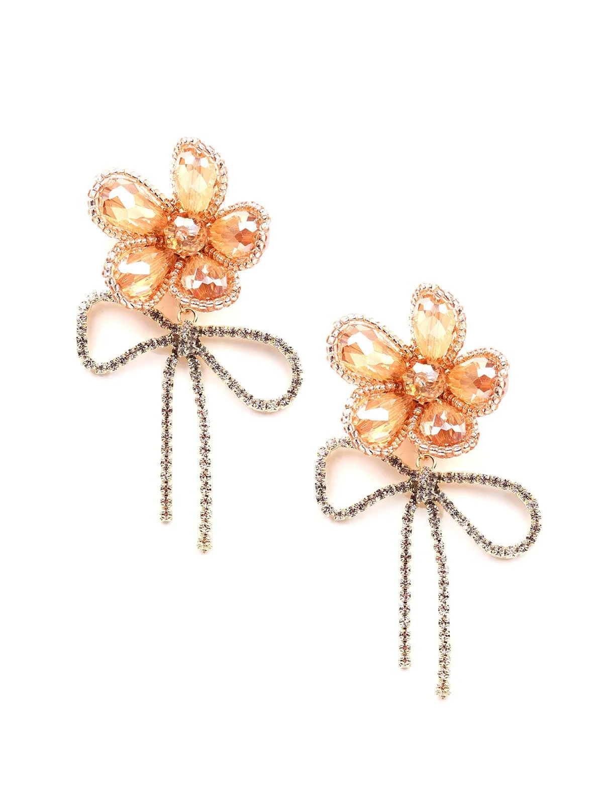 Odette Women Orange Metal Earrings - Image 3