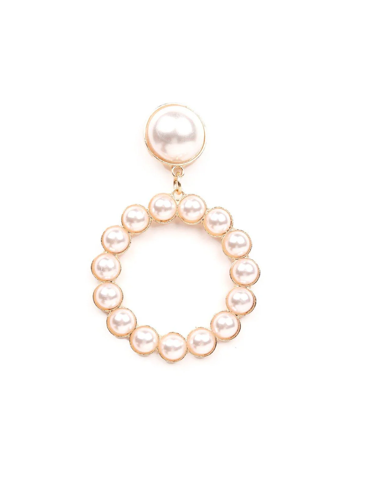 Odette Women White Metal Earrings - Image 5