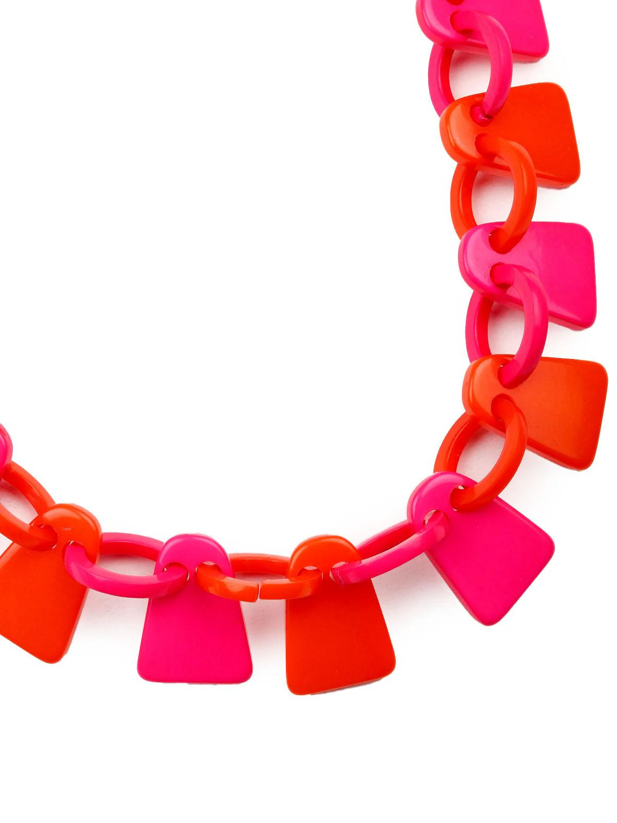 Odette Women Stunning Pink And Orange Shaded Statement Necklace - Image 4