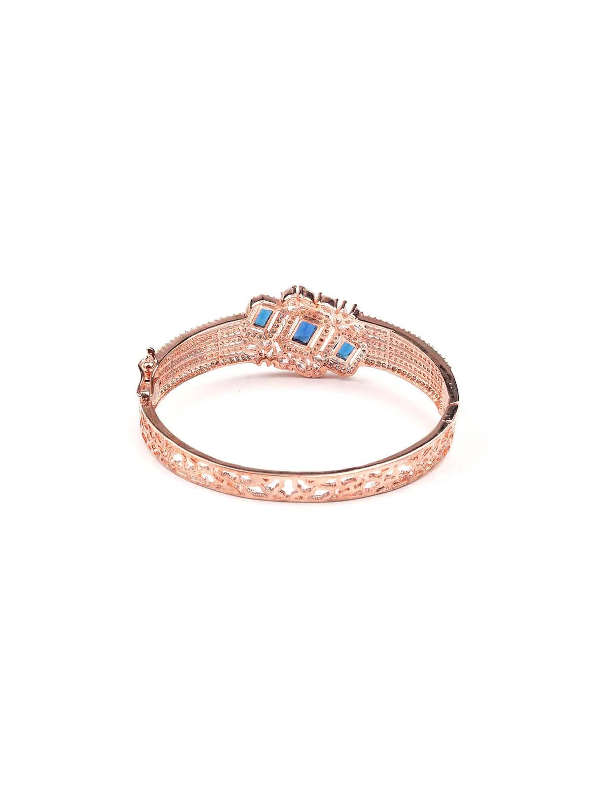 Odette Women Stunning Rose Gold Princess Embellished Bracelet - Image 5
