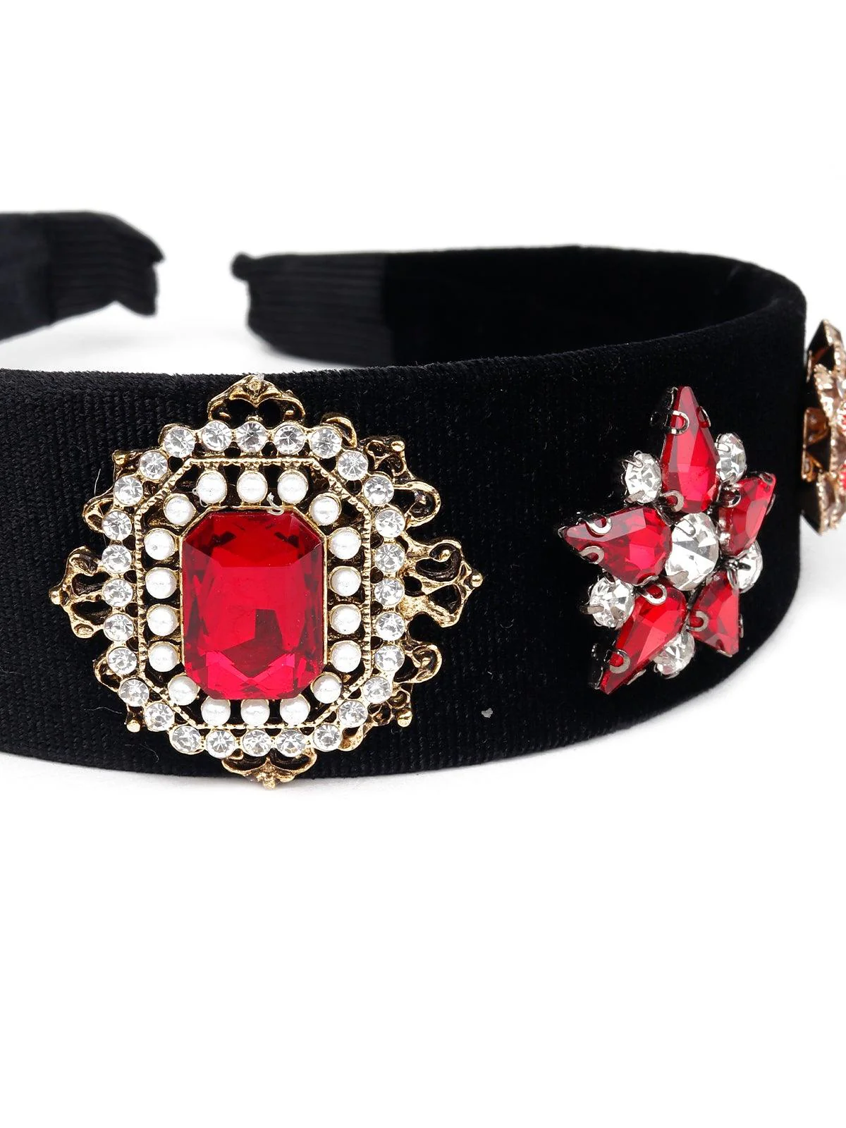 Odette Women Blackc Rhinestones Hairband - Image 6