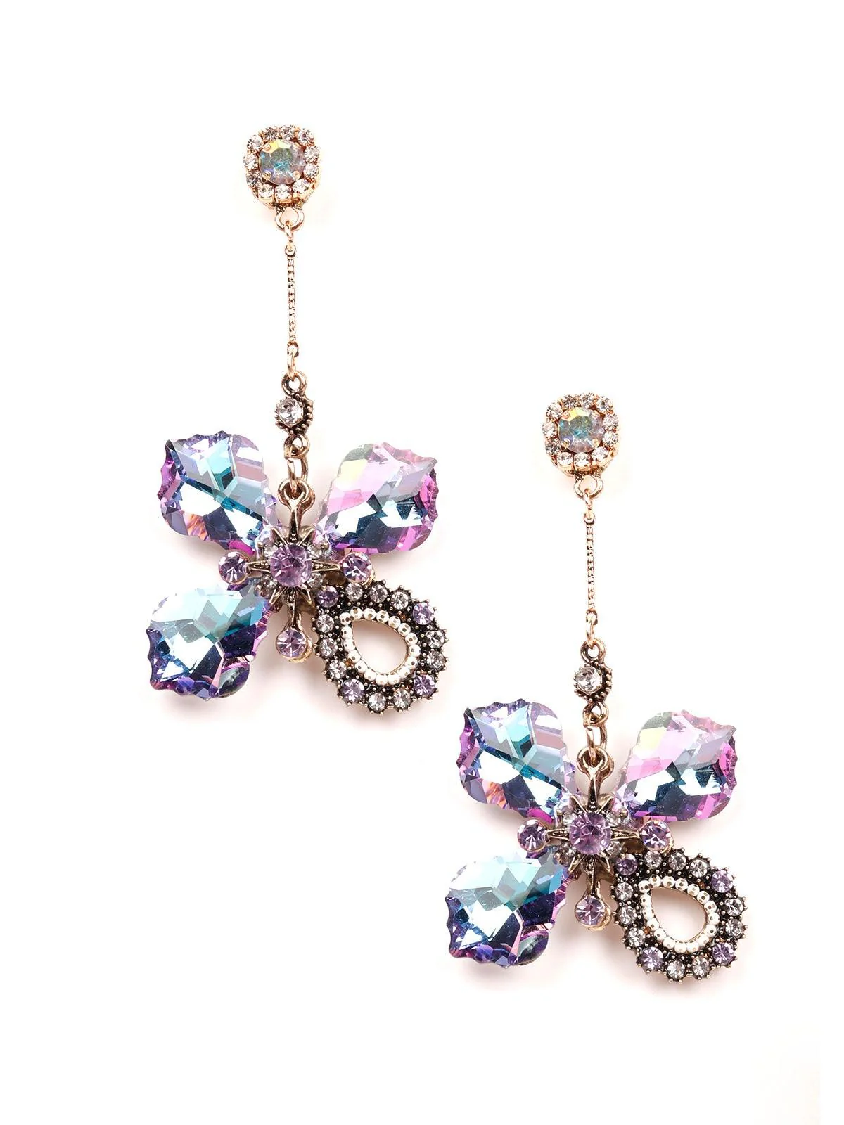 Odette Women Multicolour Metal Earrings - Image 3