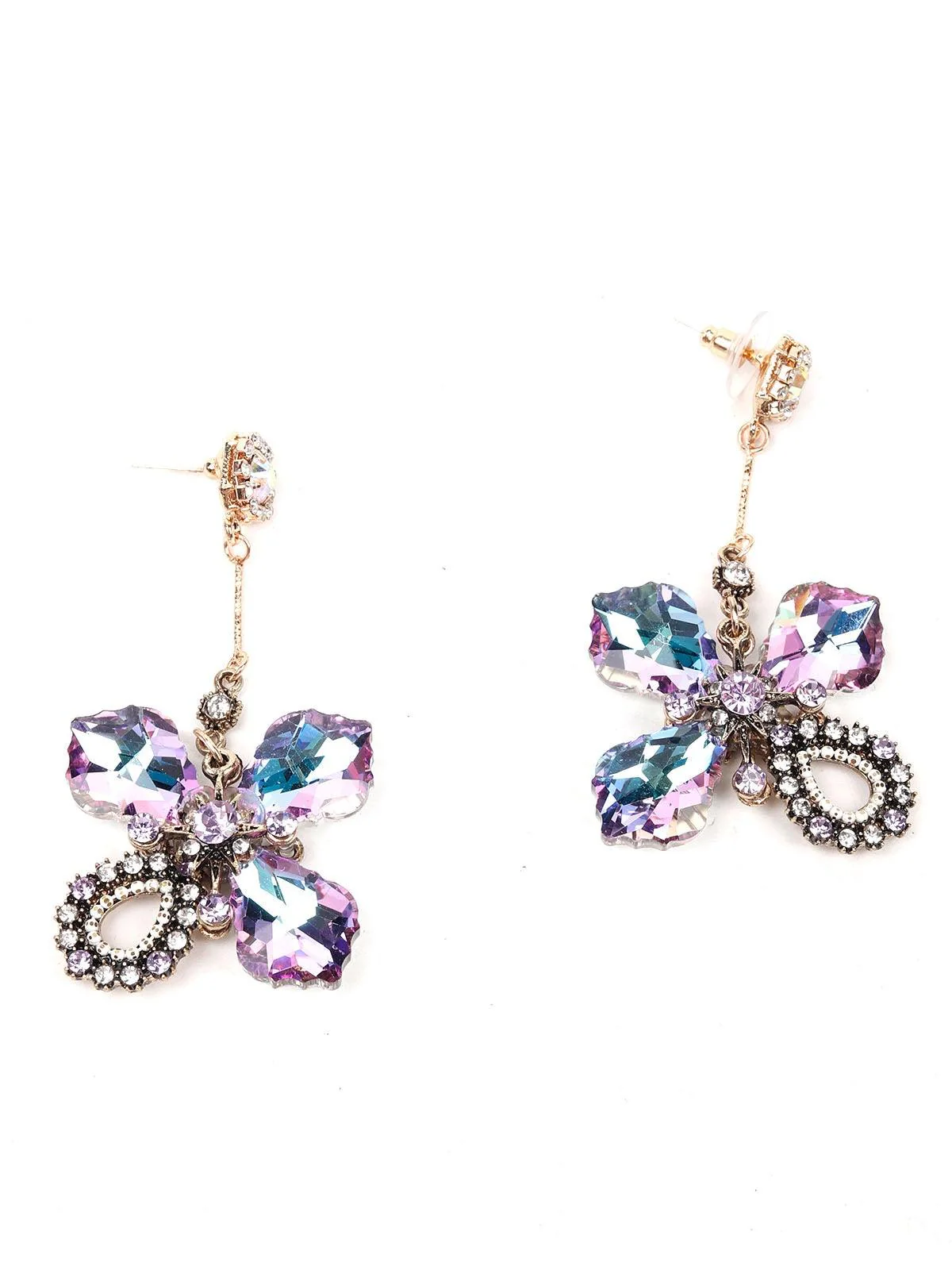 Odette Women Multicolour Metal Earrings - Image 6