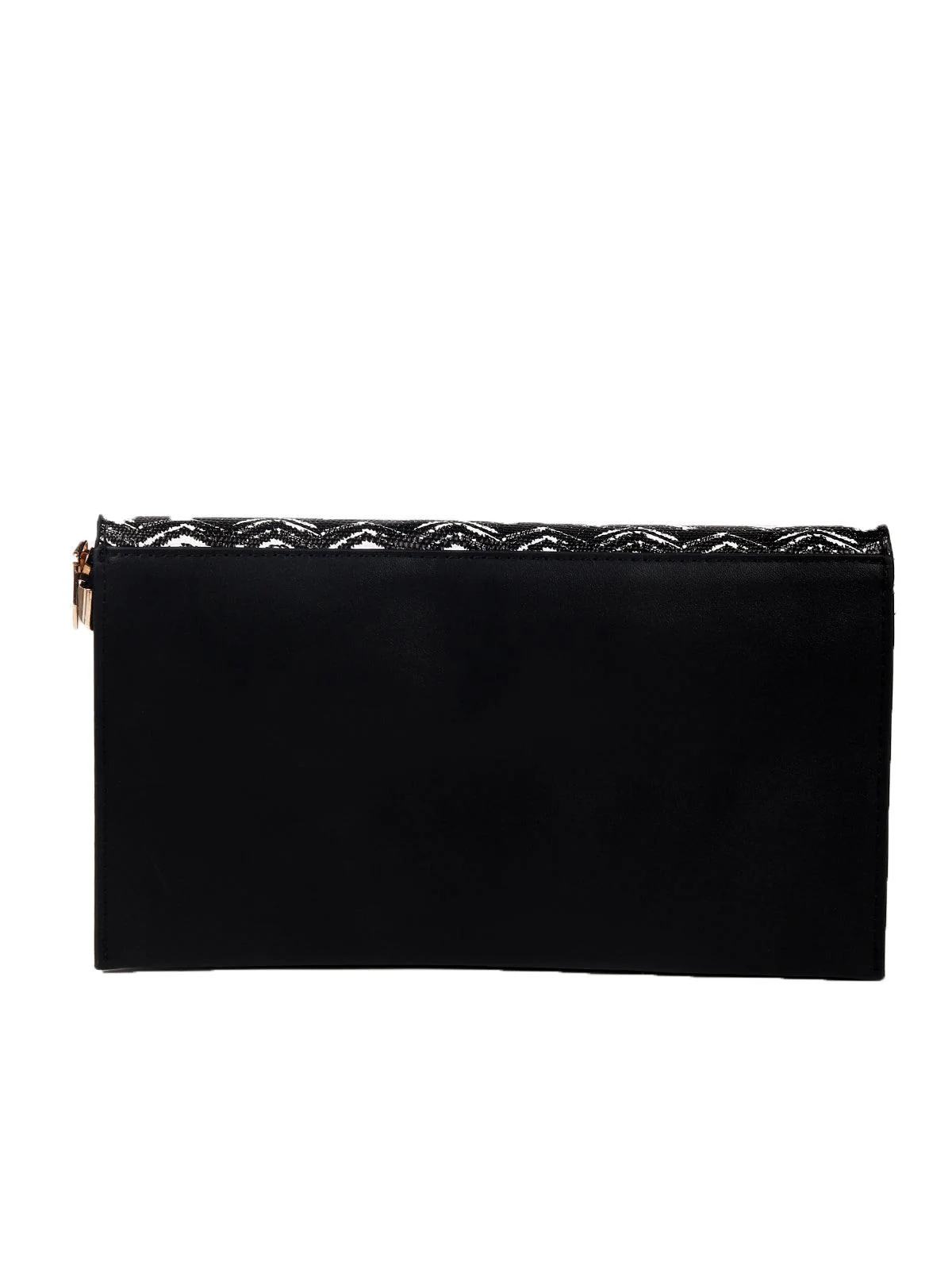 Odette Women White And Black Leatherette Sling Bag - Image 4