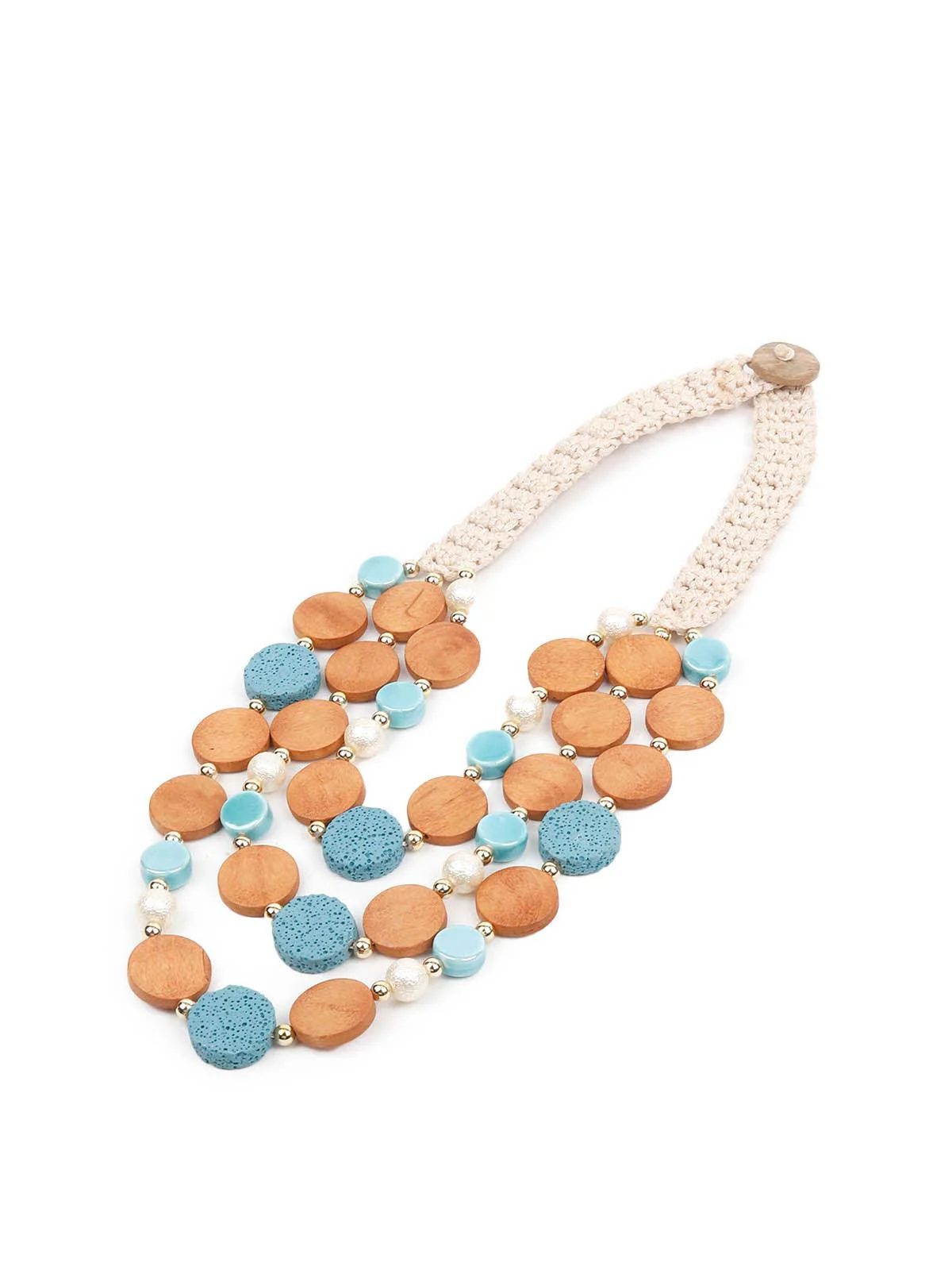 Odette Women Stylish Beads And Crochet Necklace - Image 4