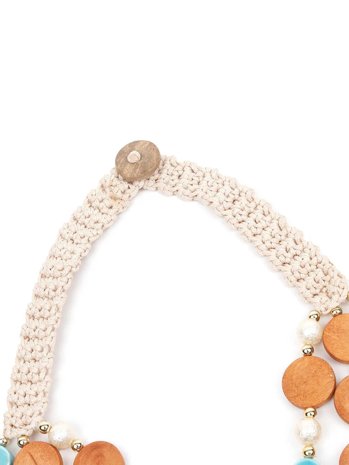 Odette Women Stylish Beads And Crochet Necklace - Image 6