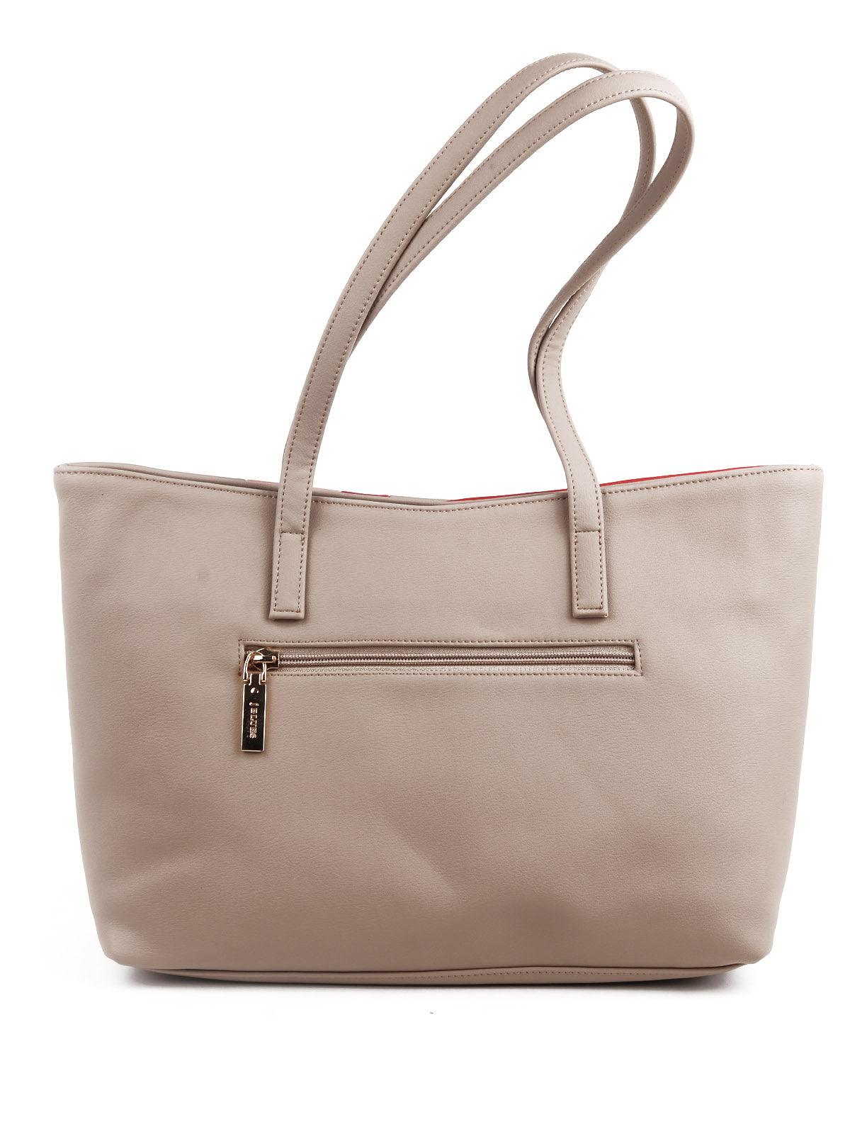Odette Stylish Beige Handbag For Women - Image 6