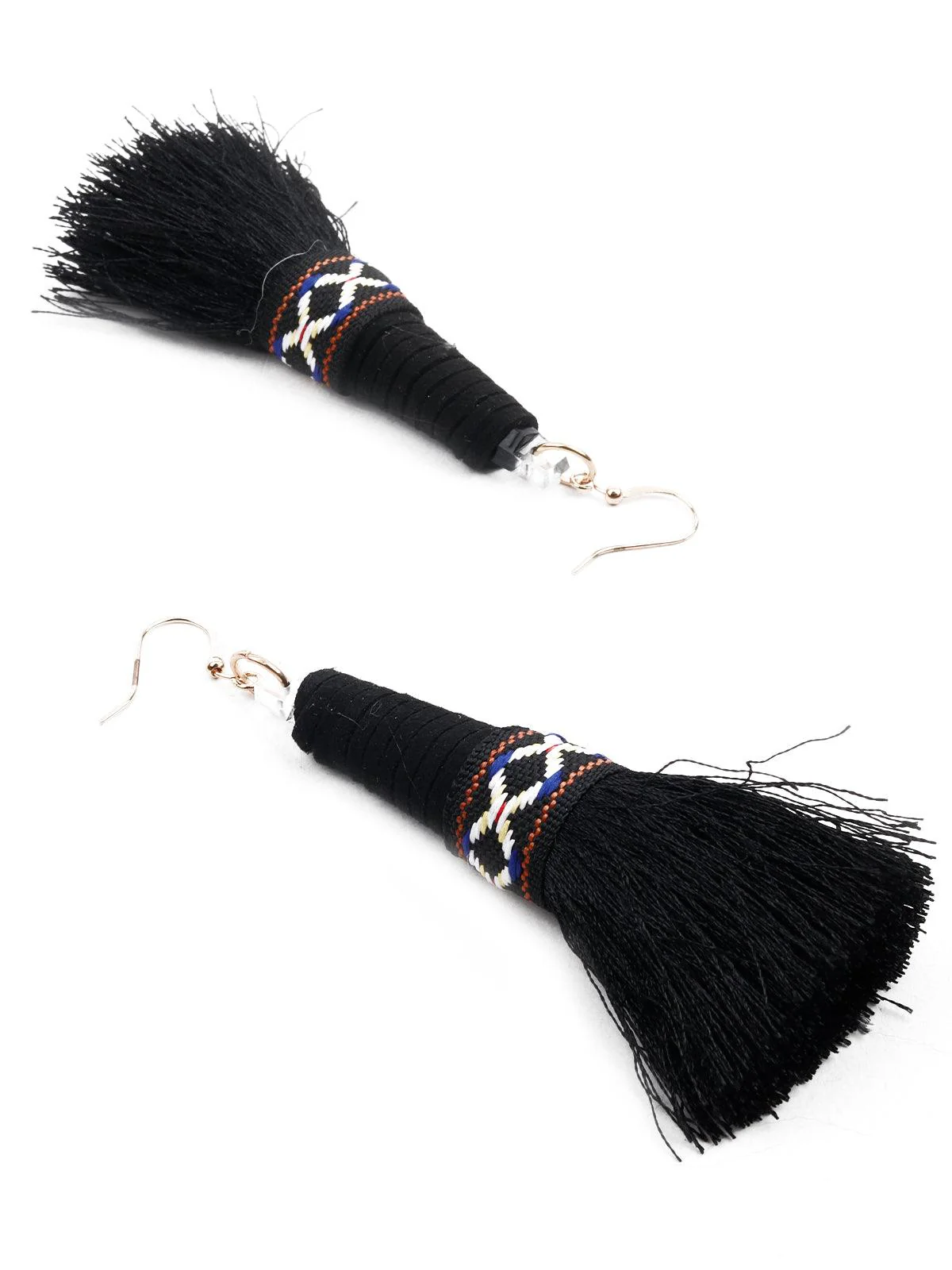 Odette Women Stylish Black Dangle Earrings - Image 3