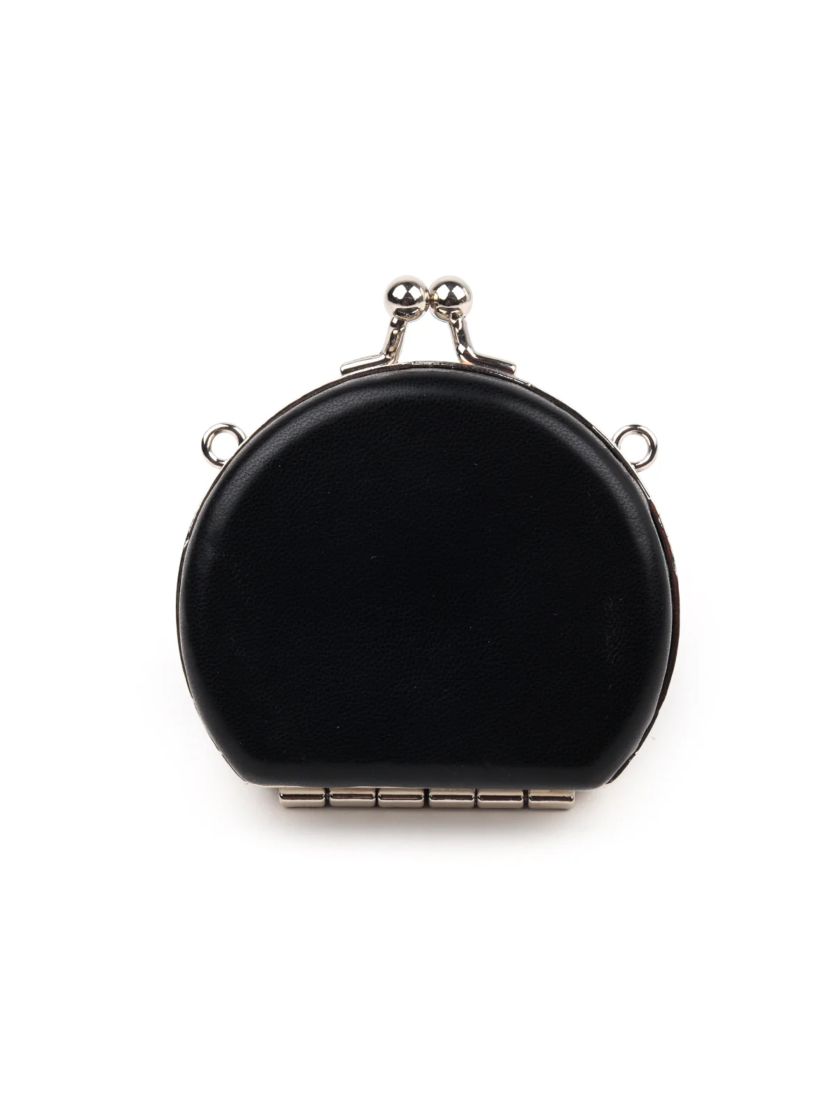 Odette Women Stylish Black Pouch With Pearl Belt - Image 4