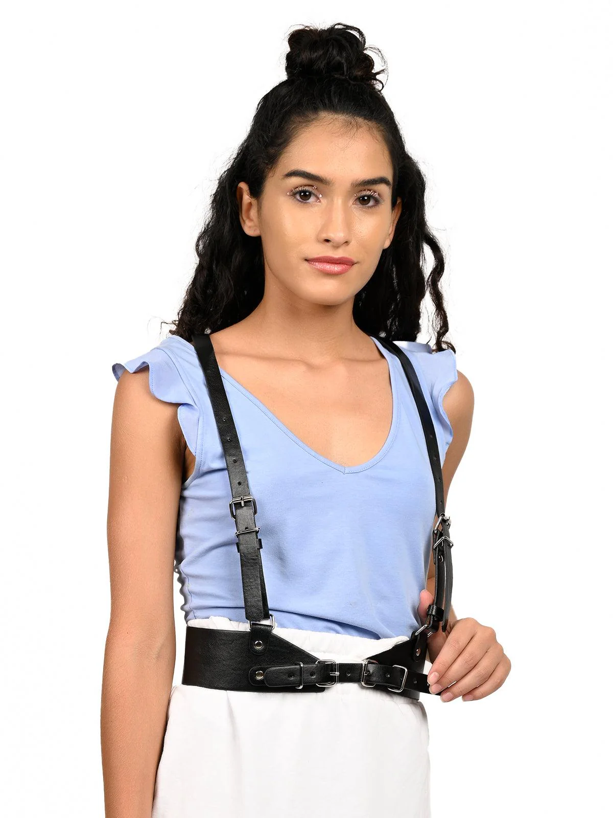 Odette Stylish Black Suspender Belt For Women