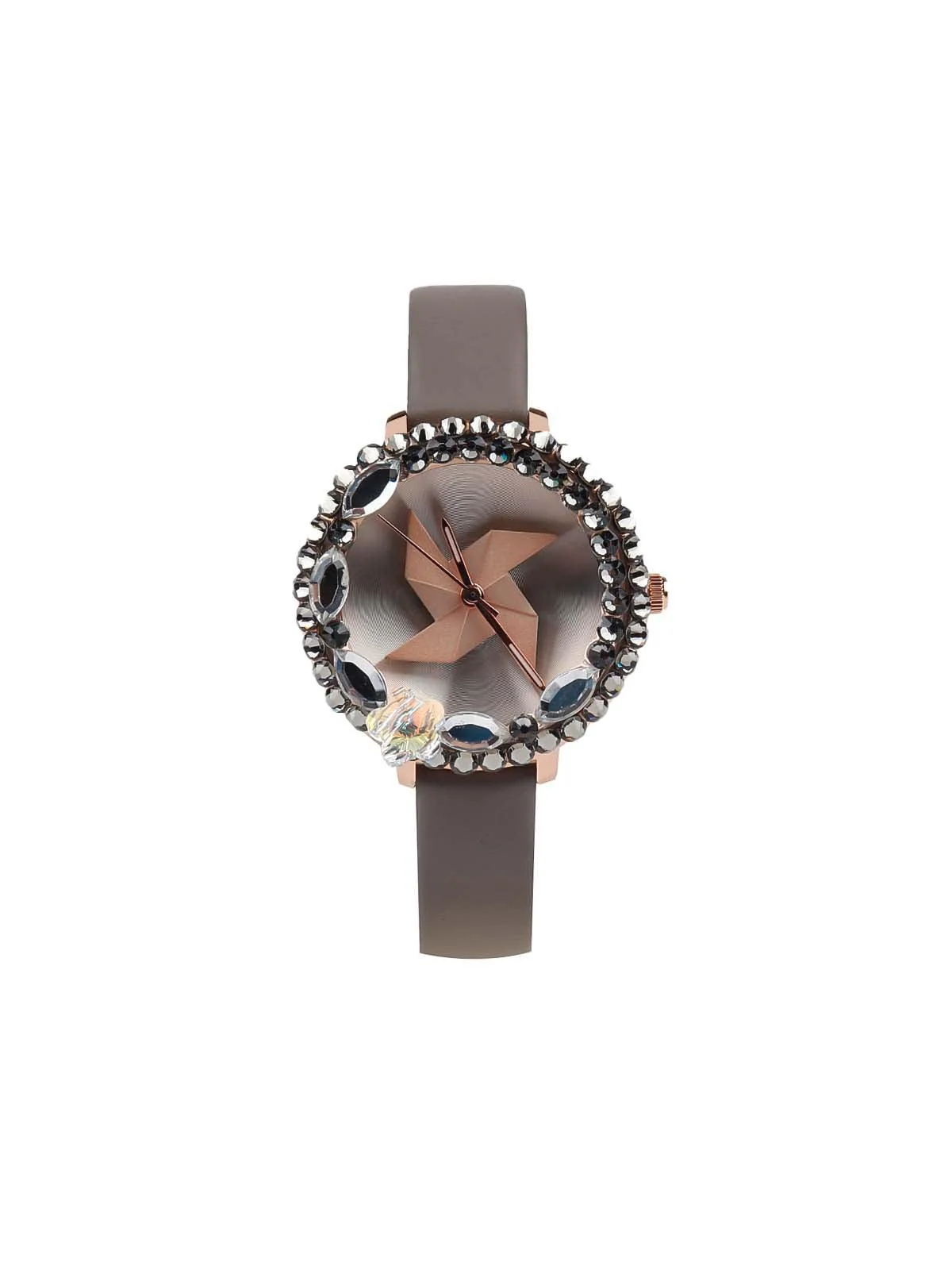 Odette Stylish Embellished Rounded Wristwatch For Women - Image 3