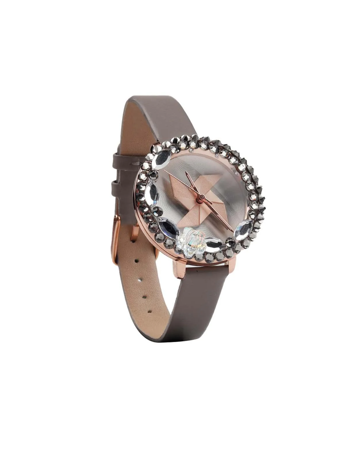 Odette Stylish Embellished Rounded Wristwatch For Women - Image 5