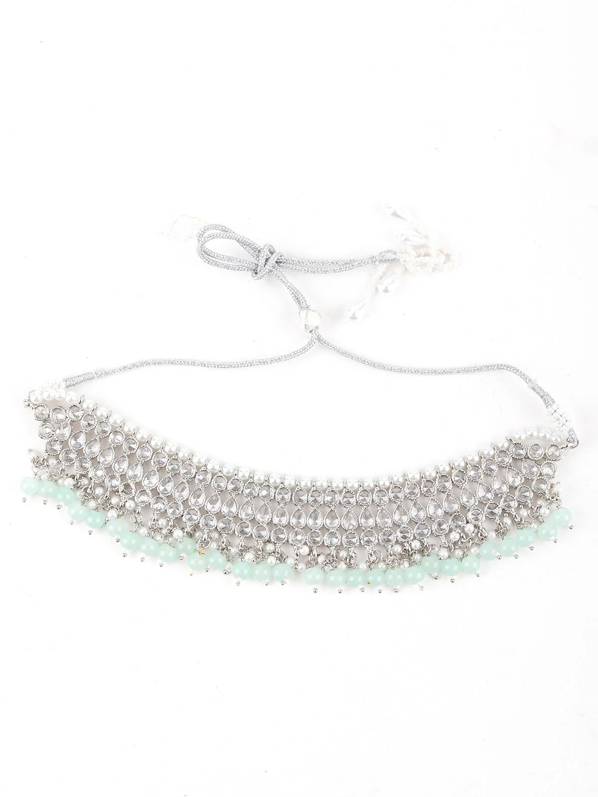 Odette Women Stylish Green Choker Set - Image 5