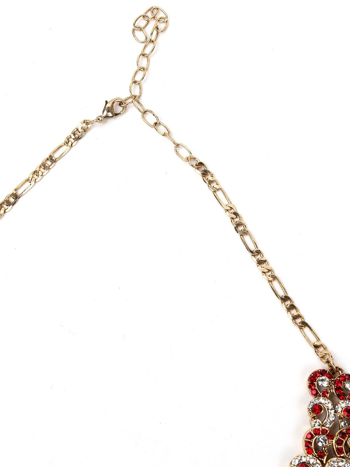 Odette Women Red Metal Necklace - Image 3