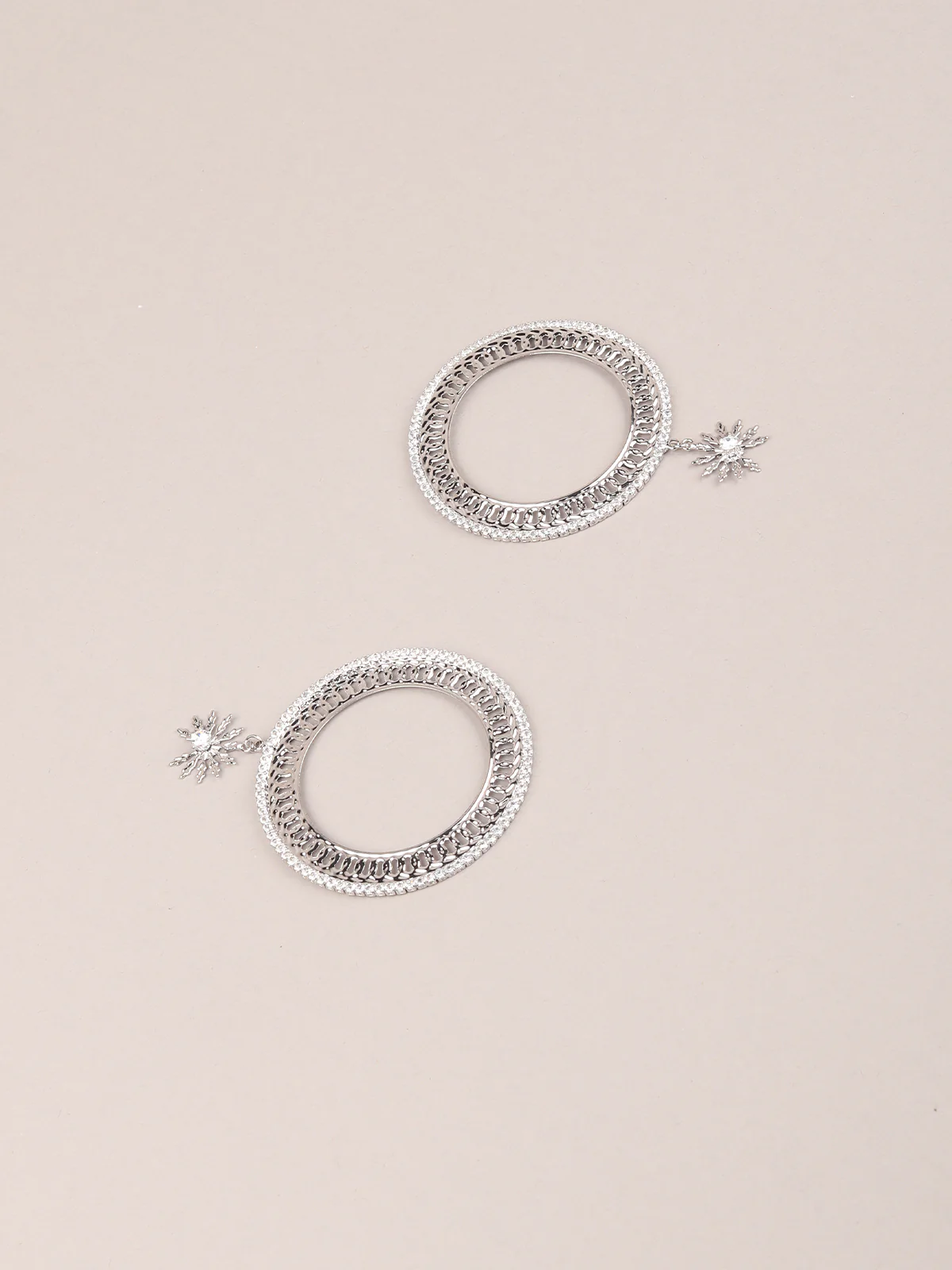 Odette Women Stylish Silver Dangler Earring - Image 2